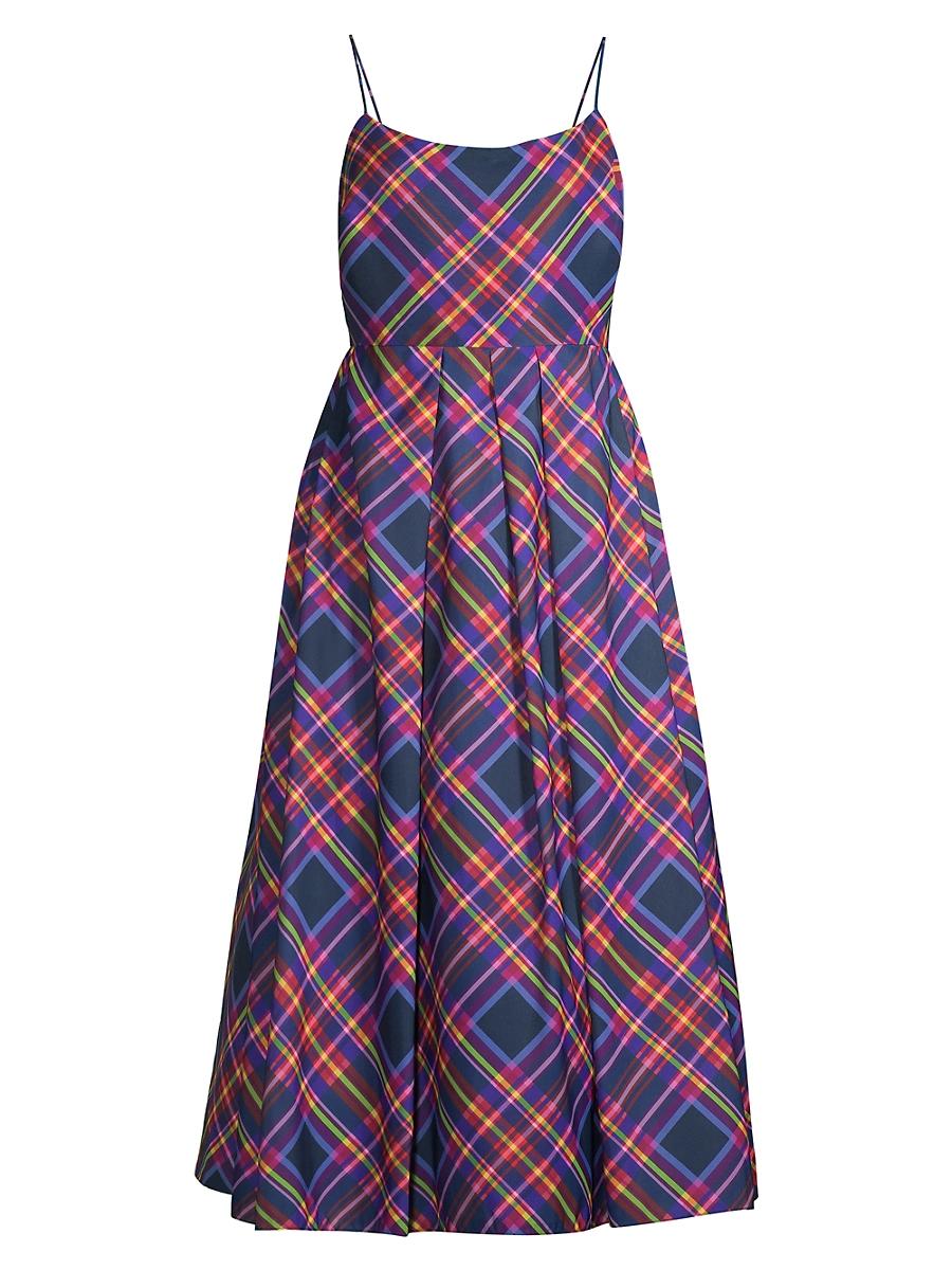 Womens Audra Plaid Midi-Dress Product Image