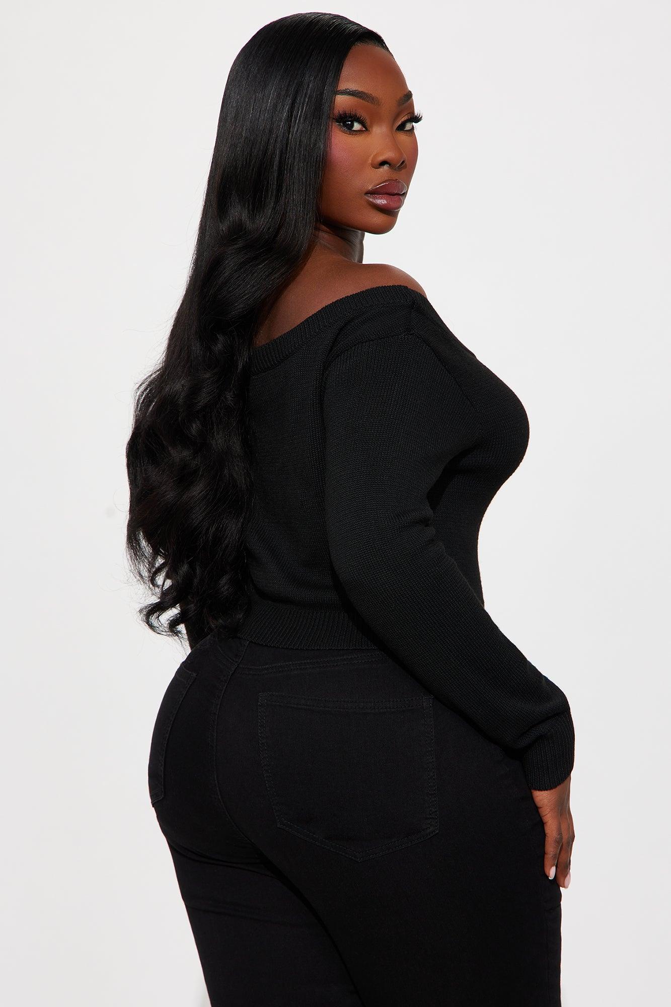 All I've Got Boat Neck Cardigan - Black Female Product Image