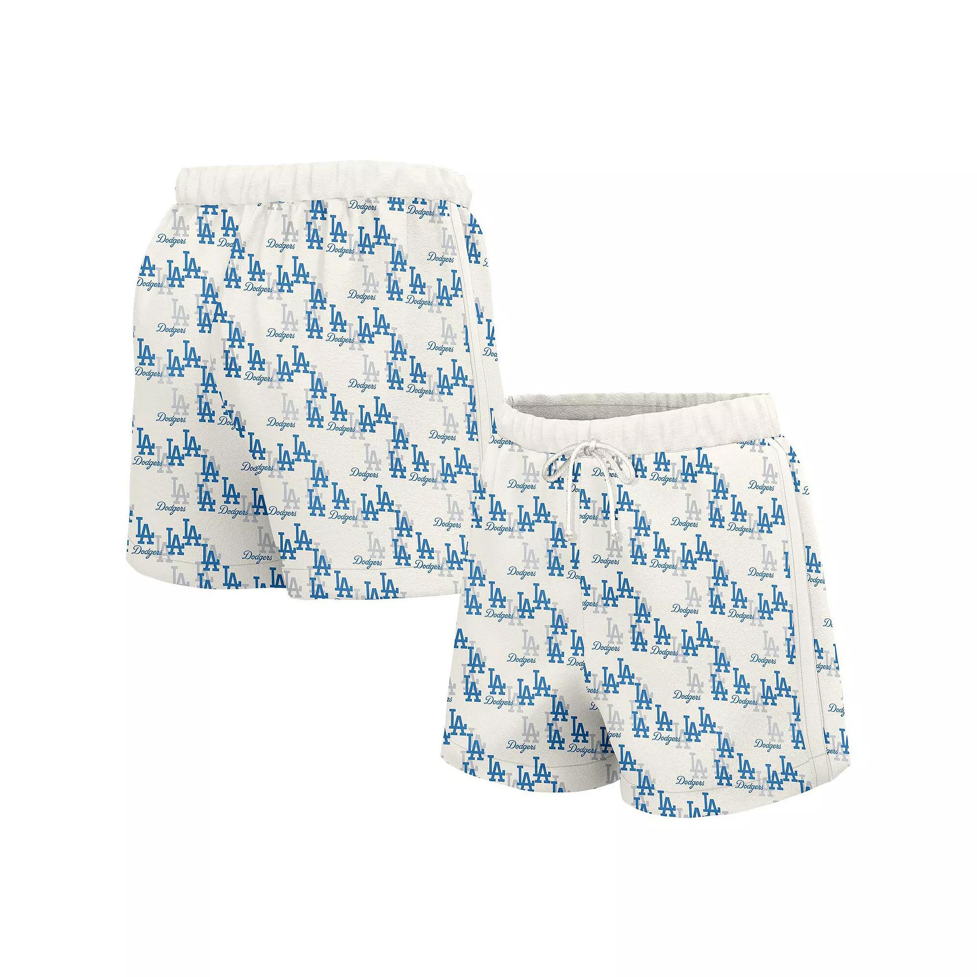 Women's Lusso Style  White Los Angeles Dodgers Marge Shorts, Size: XXL Product Image