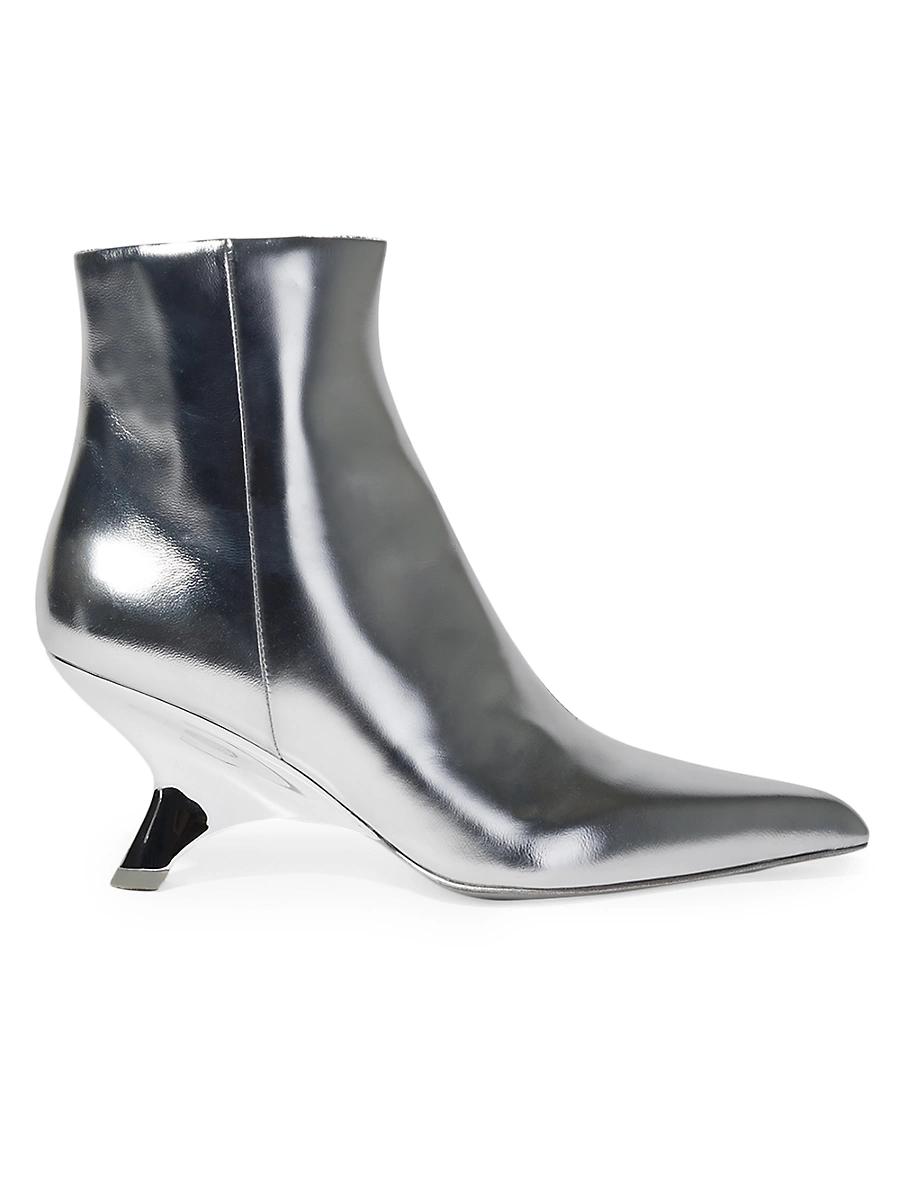 Womens Shadow 75MM Metallic Leather Booties Product Image