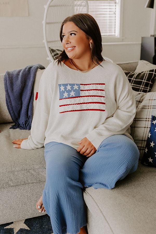 Star-Spangled Evening Knit Sweater Curves Product Image