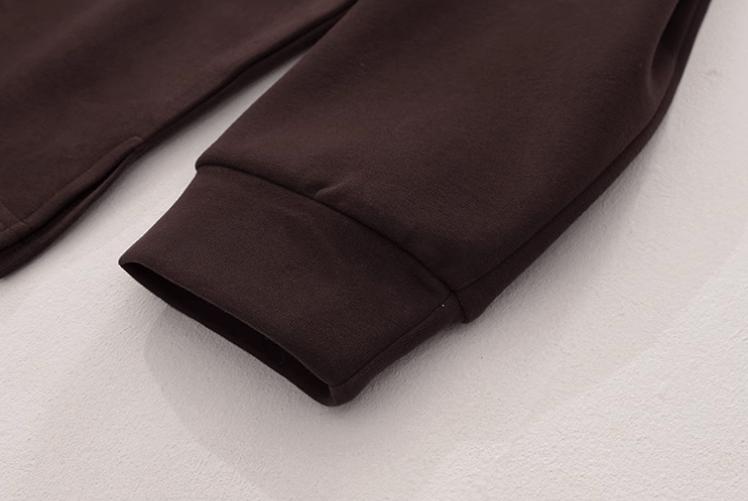 RT No. 11422 BROWN CONTRAST POLO SWEATER Product Image