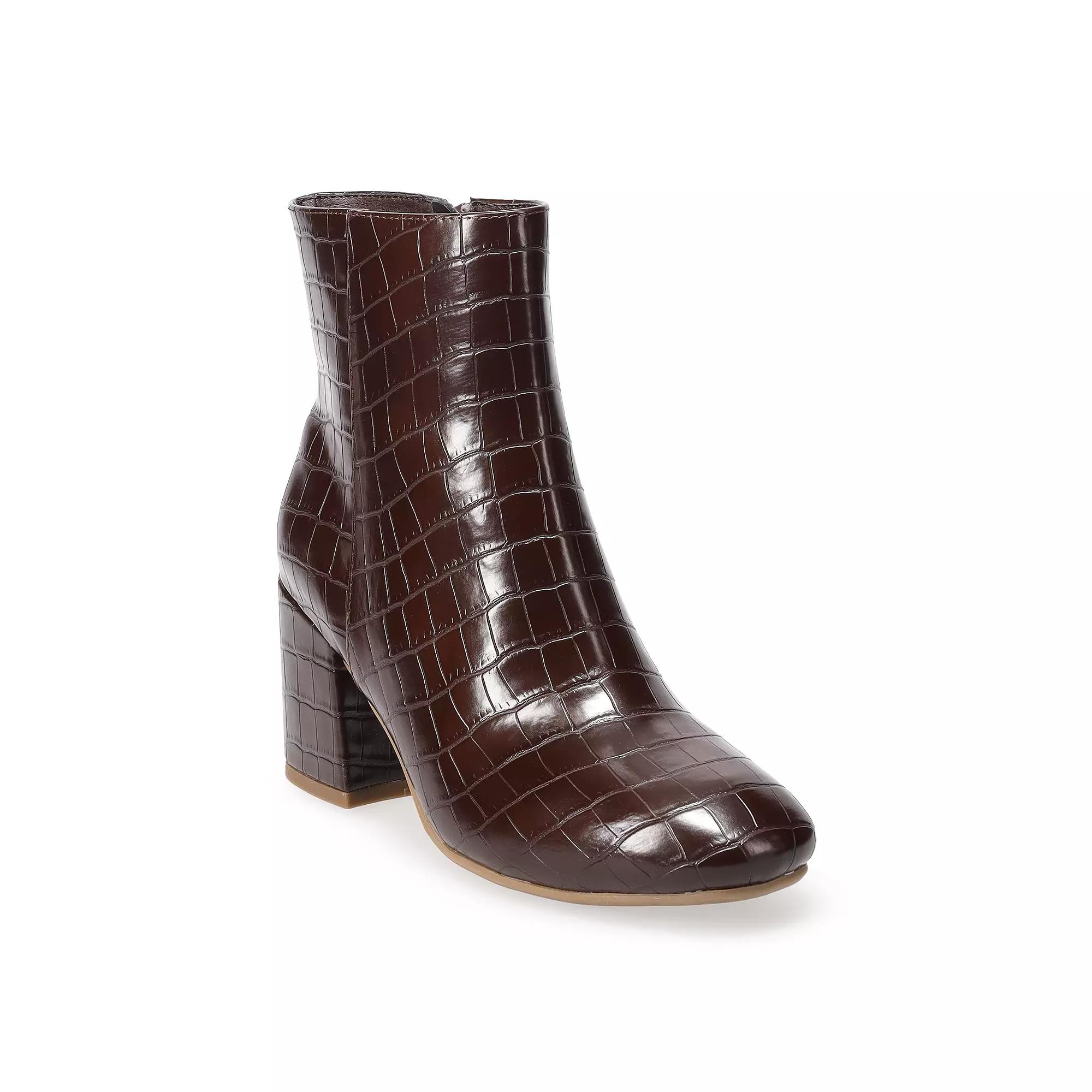 SO® Rayven Stretch Women's Ankle Boots, Size: 5.5, Browncroc Product Image