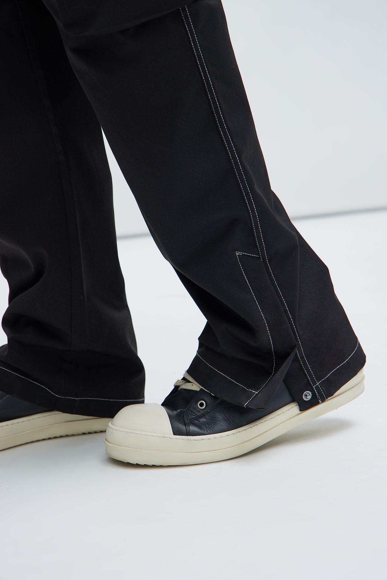 Curtis Contrast Stitch Relaxed Cargo Pants - Black Product Image