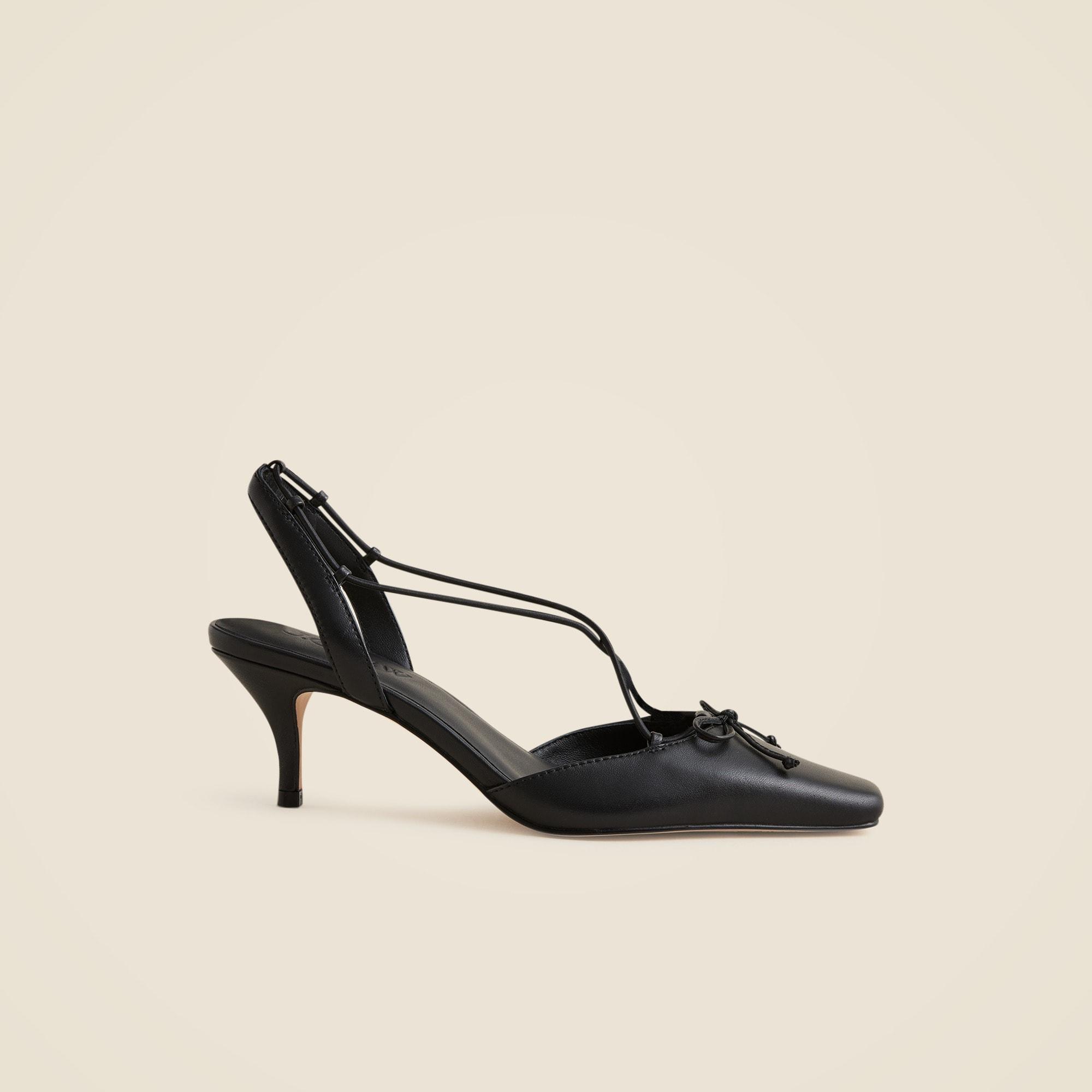 Leona strappy slingback heels in leather Product Image