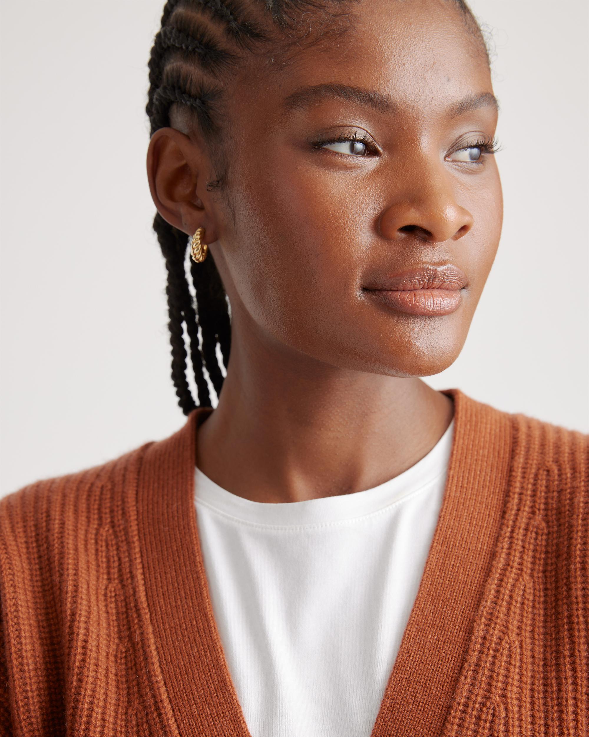 Quince | Women's Mongolian Spring Cashmere OverSized Boyfriend Cardigan Sweater Size XL Product Image