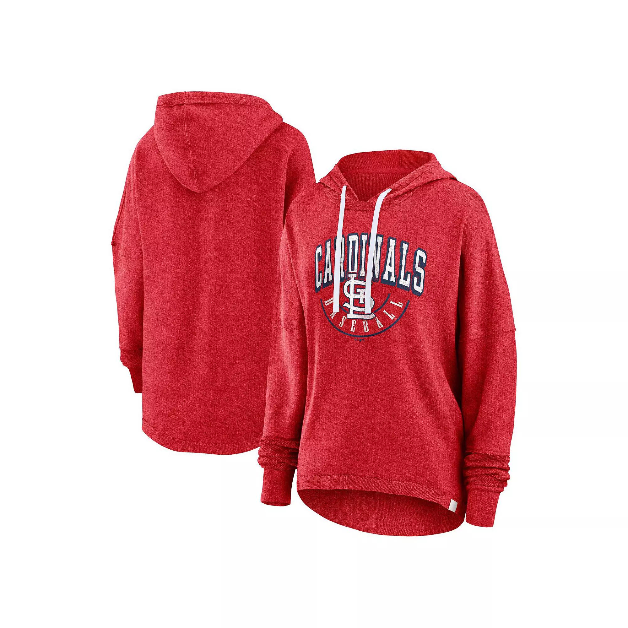 Women's Fanatics Branded Heather Red St. Louis Cardinals Luxe Pullover Hoodie,  Product Image