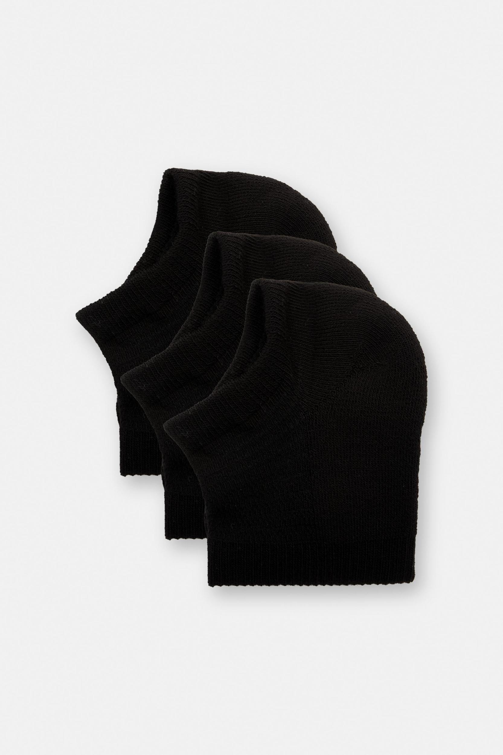 Pack of 3 pairs of short black socks Product Image