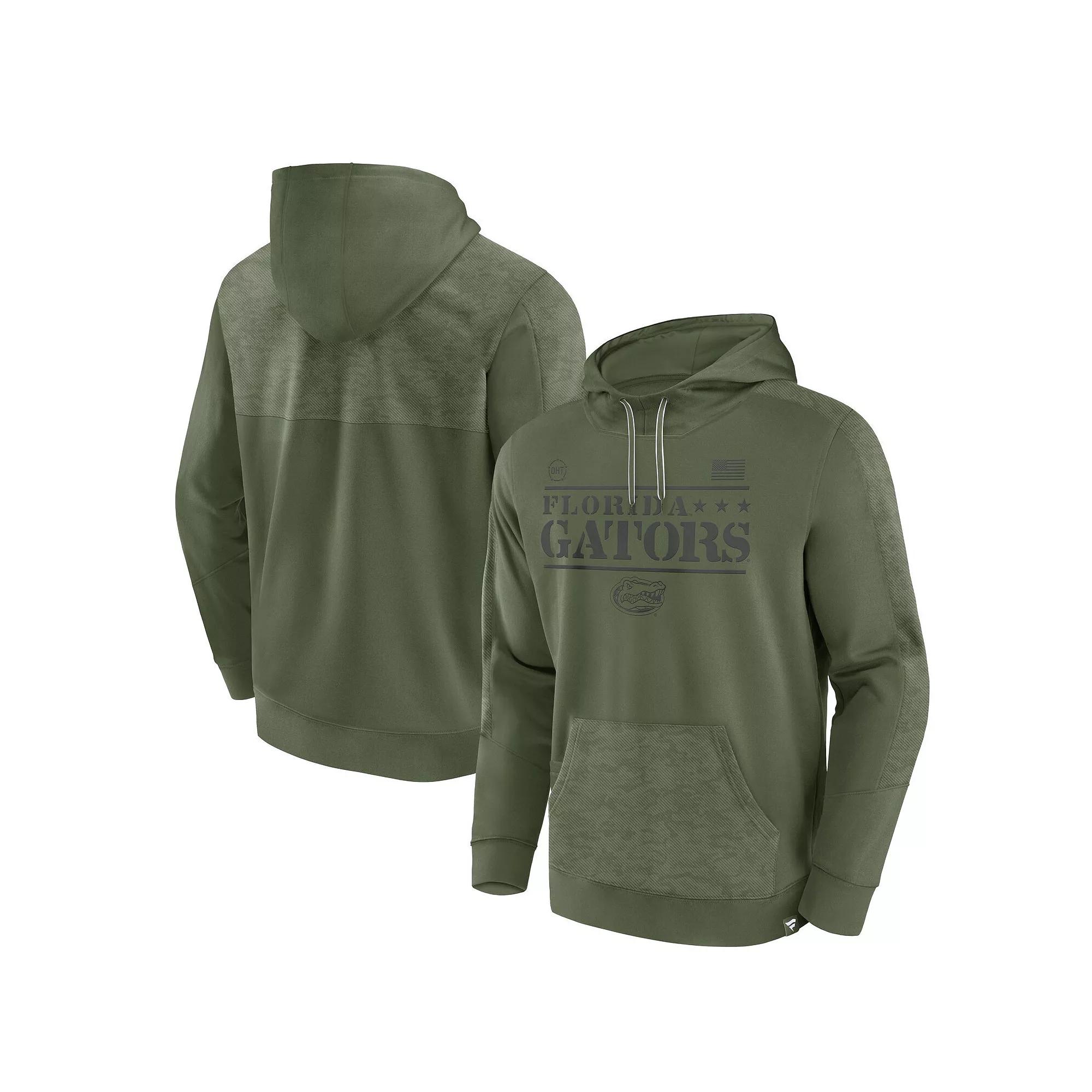 Men's Fanatics Branded Olive Oklahoma State Cowboys OHT Military Appreciation Stencil Pullover Hoodie, Size: Medium, Team Product Image