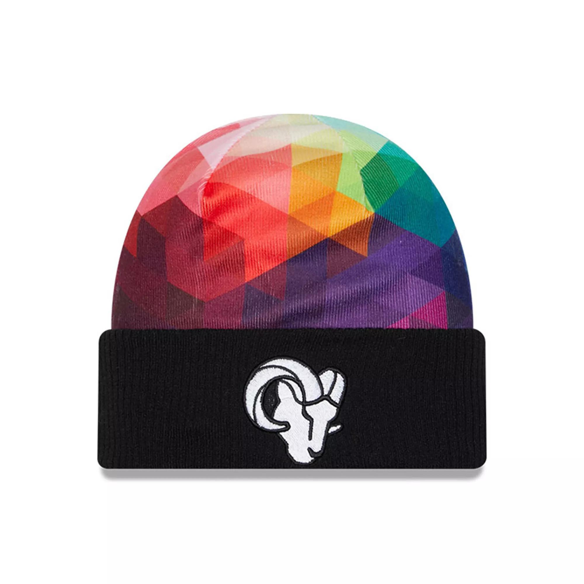 Men's New Era  Black Los Angeles Rams 2023 NFL Crucial Catch Cuffed Knit Hat Product Image