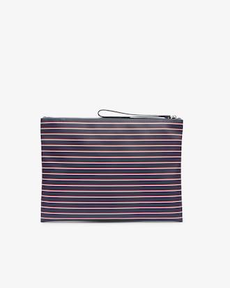 Large L.12.12 Concept Striped Clutch Product Image