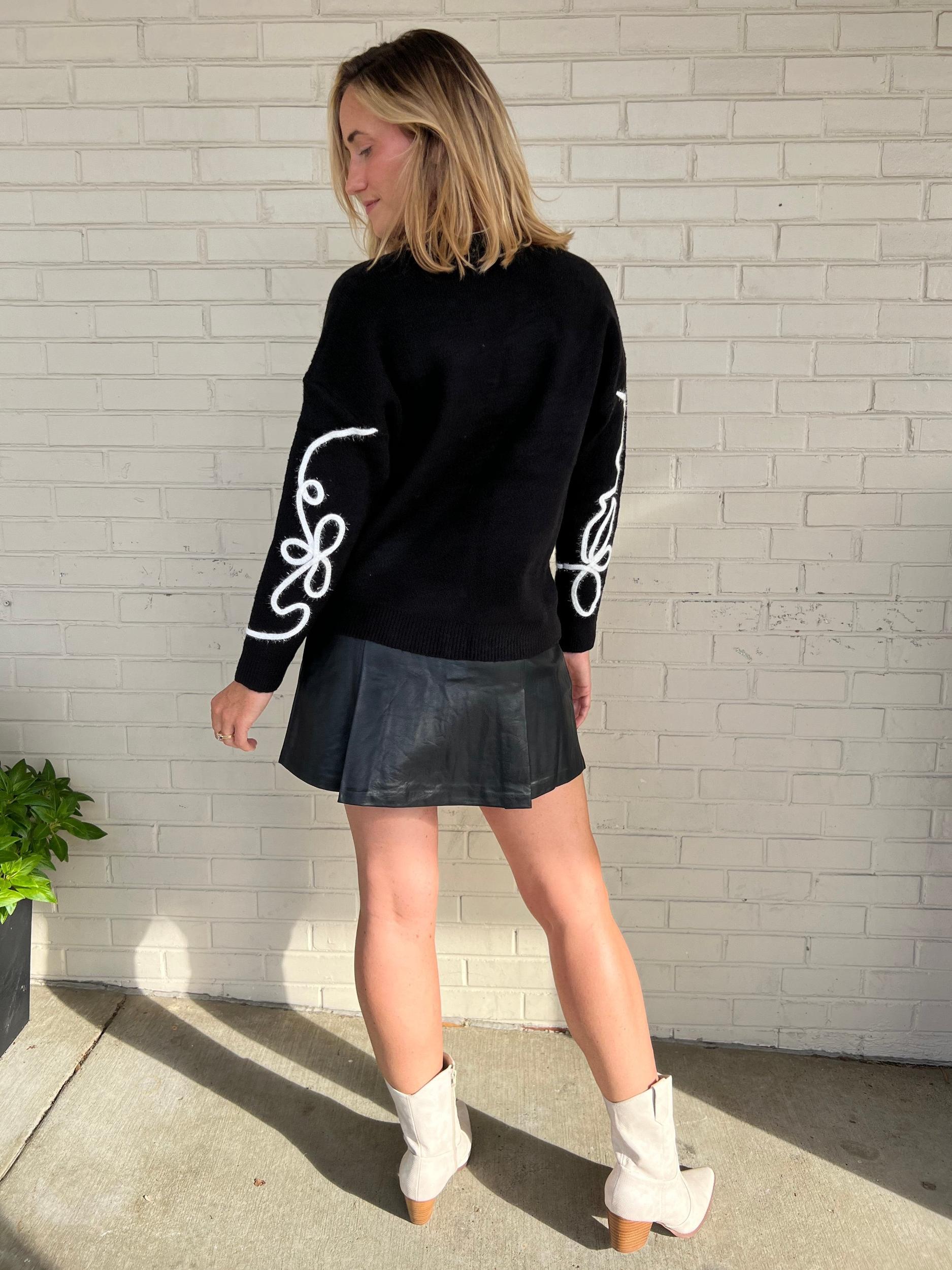 [ASTR The Label] Mikita Faux Leather Pleated Skirt Product Image