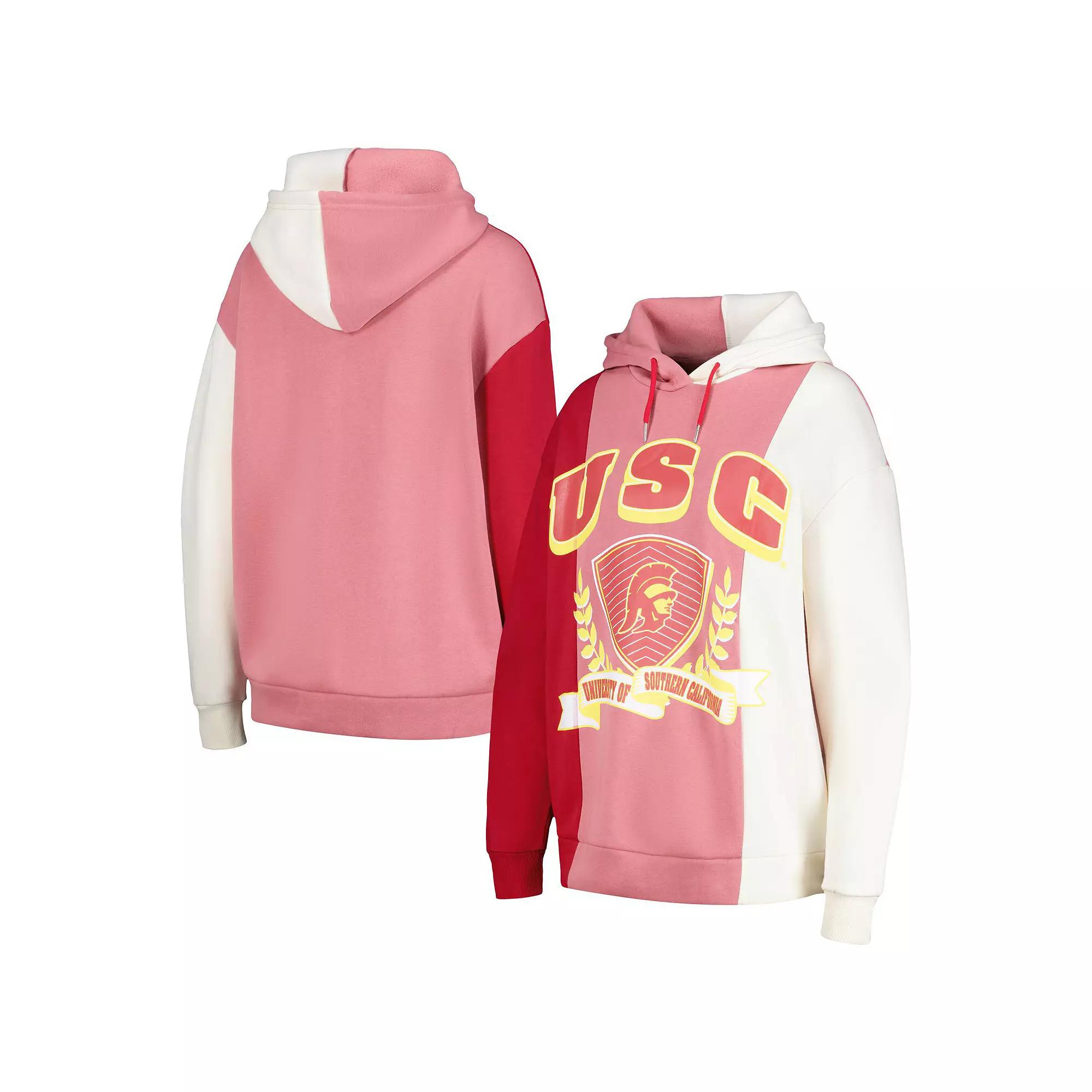 Women's Gameday Couture Cardinal USC Trojans Hall of Fame Colorblock Pullover Hoodie, Size: 2XL, Red Product Image