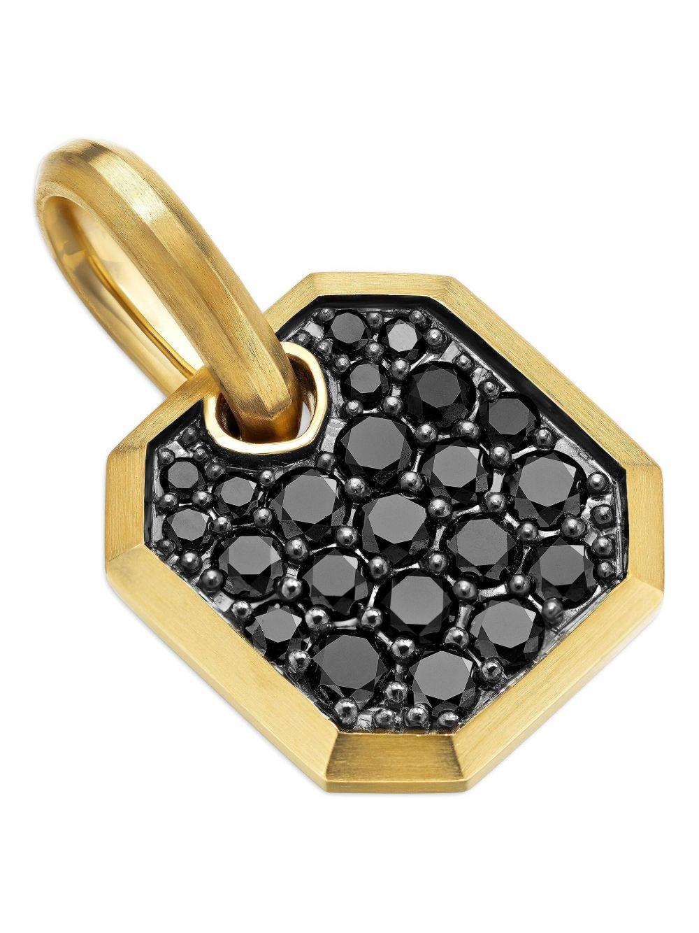 18kt yellow gold Roman diamond amulet (15mm) Product Image