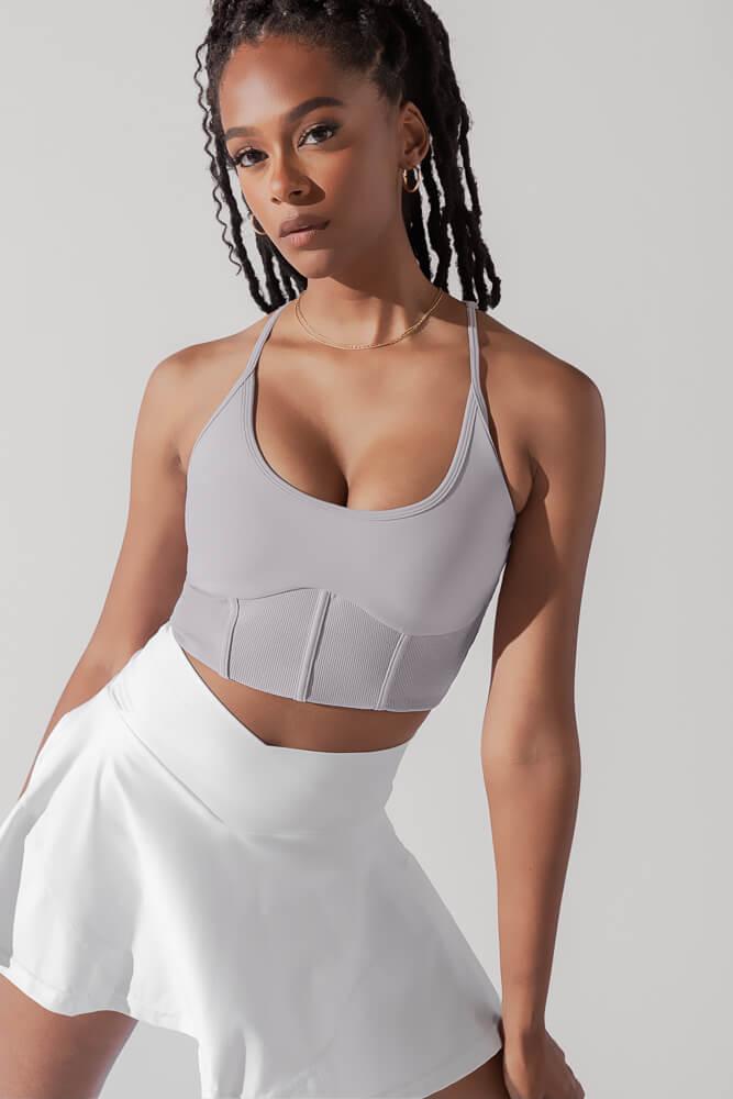 Plié Corset Crop Bralette - Cream Product Image