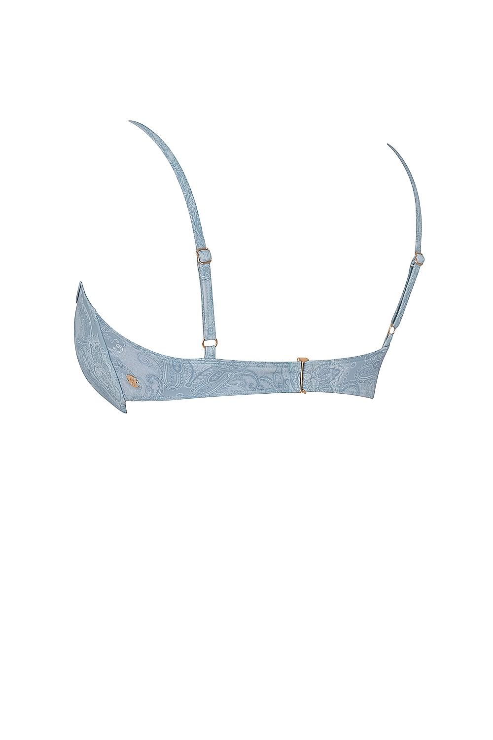 Antibes  blue paisley underwired bikini top Product Image