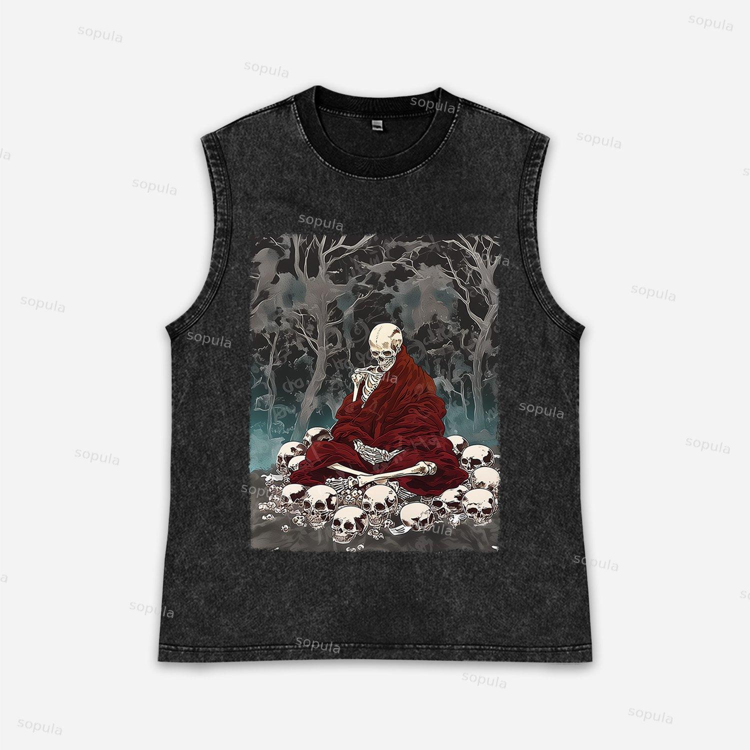 Guardian Of The Skulls Acid Washed Tank Product Image