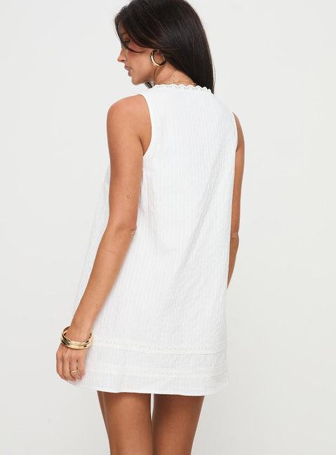 Alanah Mini Dress White Petite Product Image