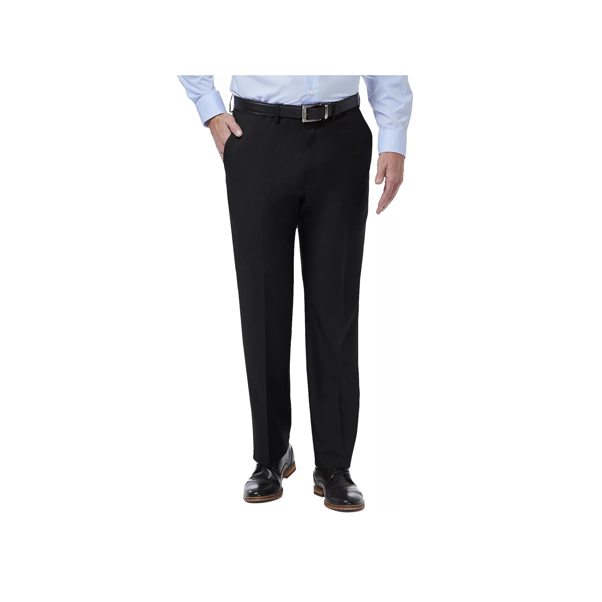 Men’s Haggar® Premium Comfort Expandable-Waist Classic-Fit Stretch Flat-Front Dress Pants, Men's,  Product Image