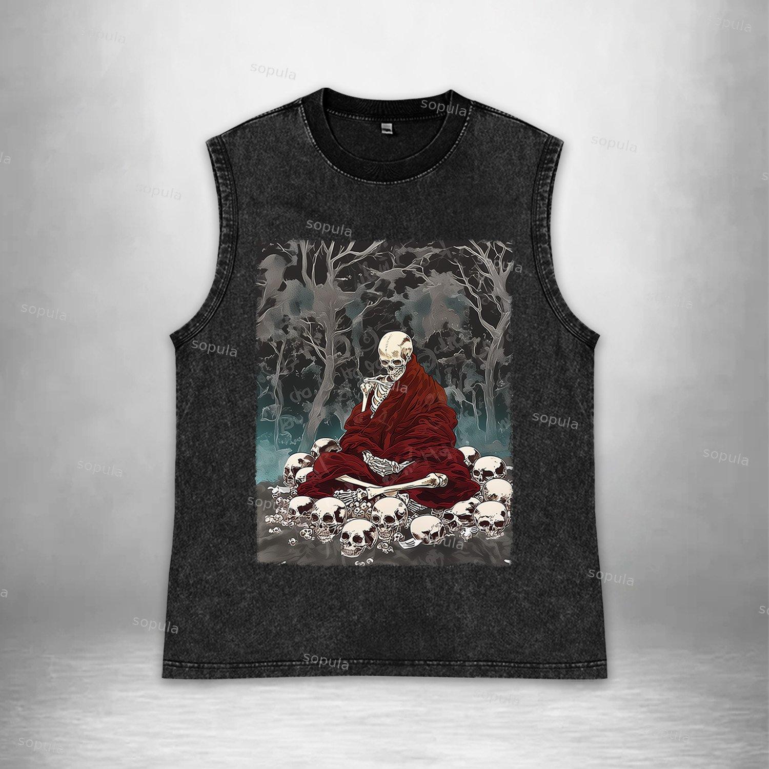 Guardian Of The Skulls Acid Washed Tank Product Image
