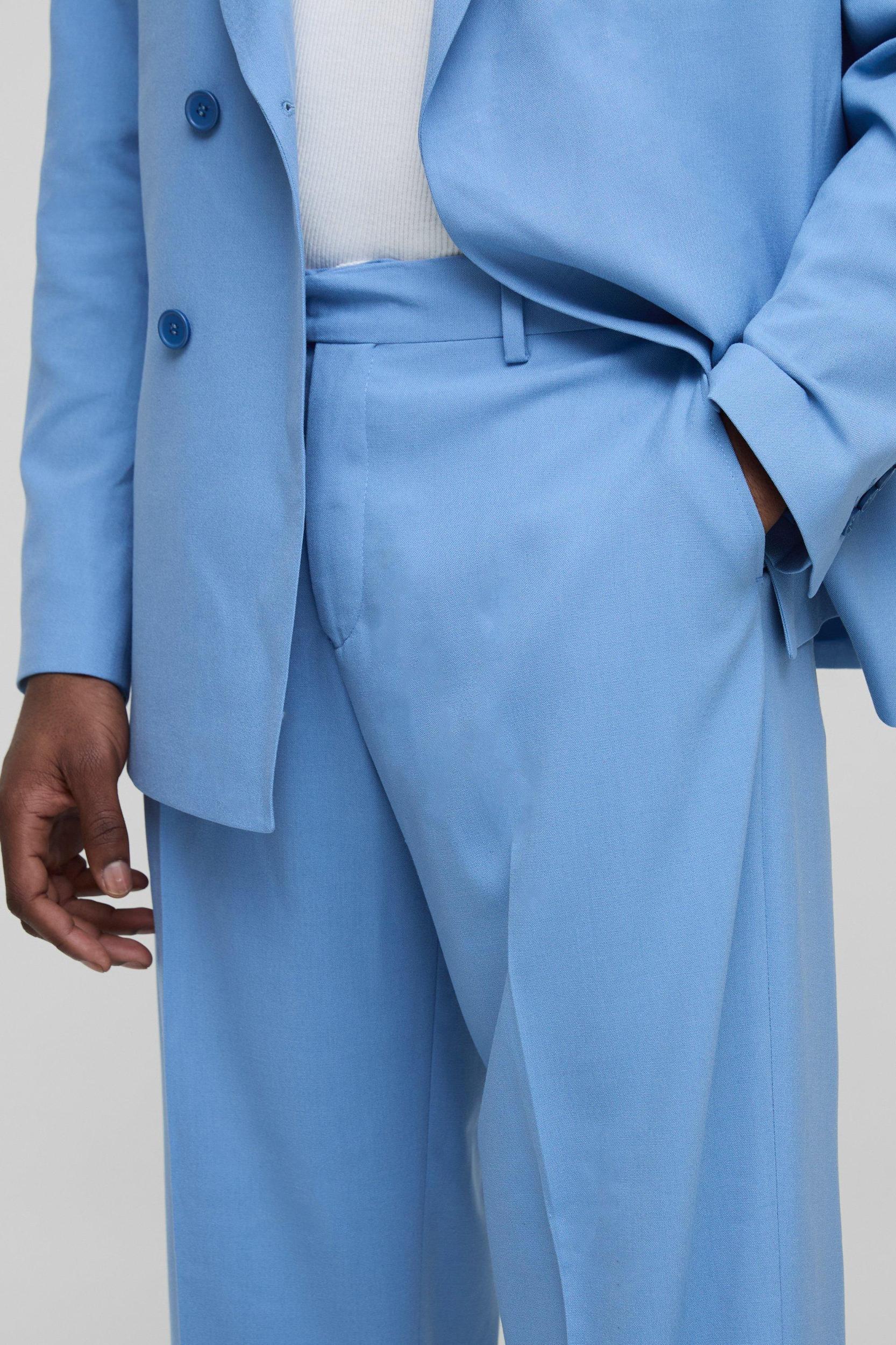 Relaxed Fit Fixed Waistband Suit Pants | boohooMAN USA Product Image