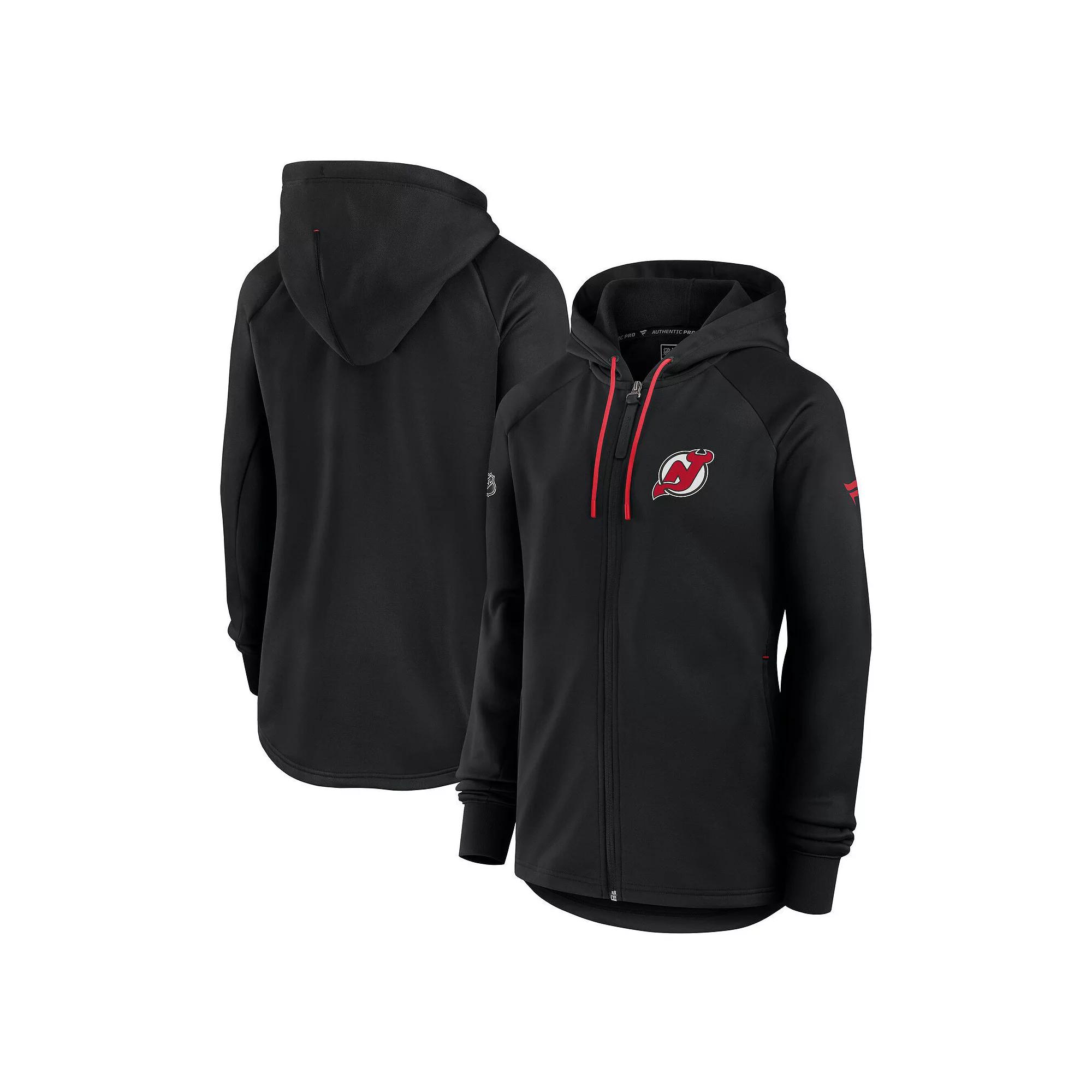 Women's Fanatics Black Chicago Blackhawks Authentic Pro Rink Fleece Full-Zip Jacket,  Product Image
