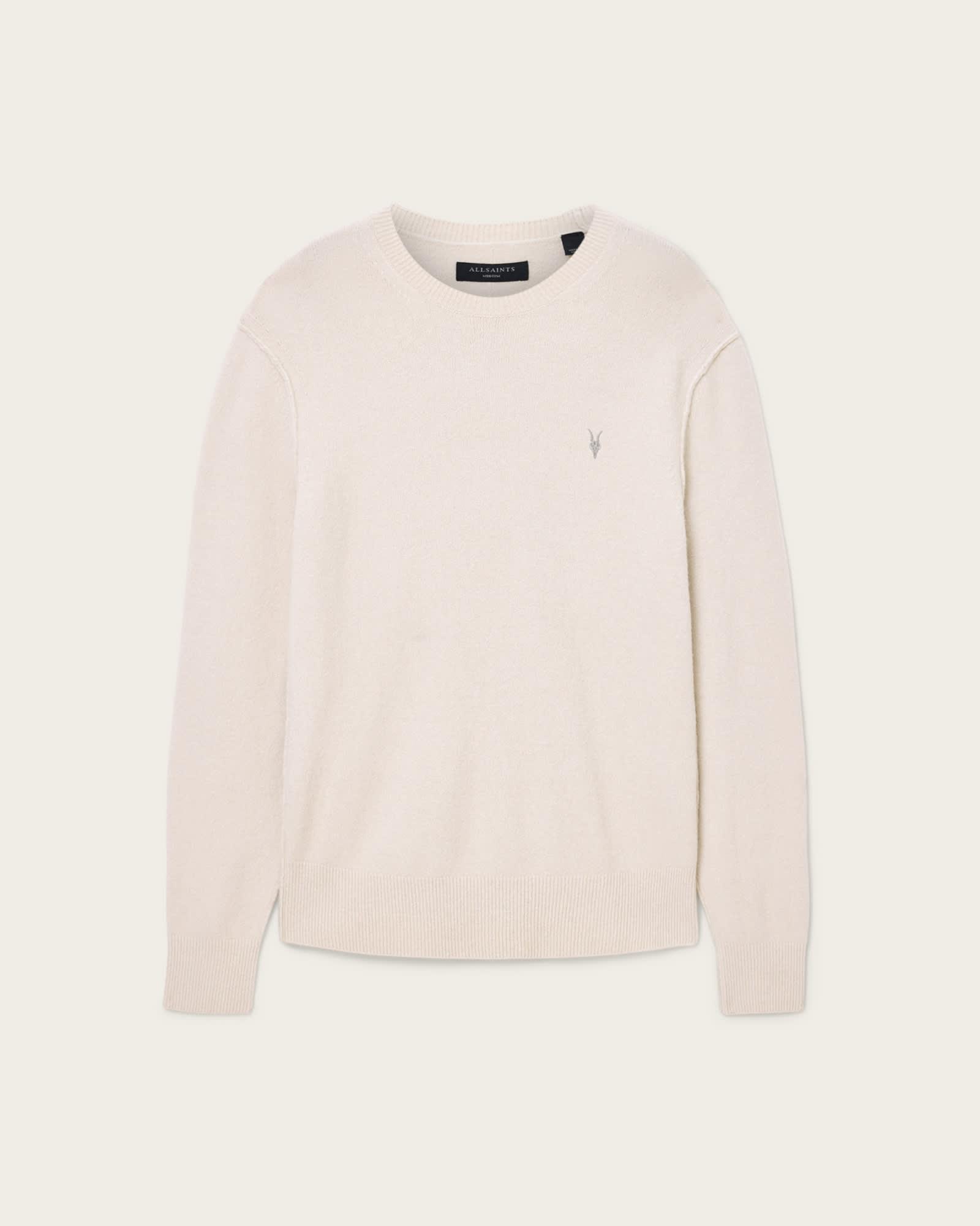 Statten Ramskull Crew Neck Sweater CLOUDY WHITE | ALLSAINTS US Product Image