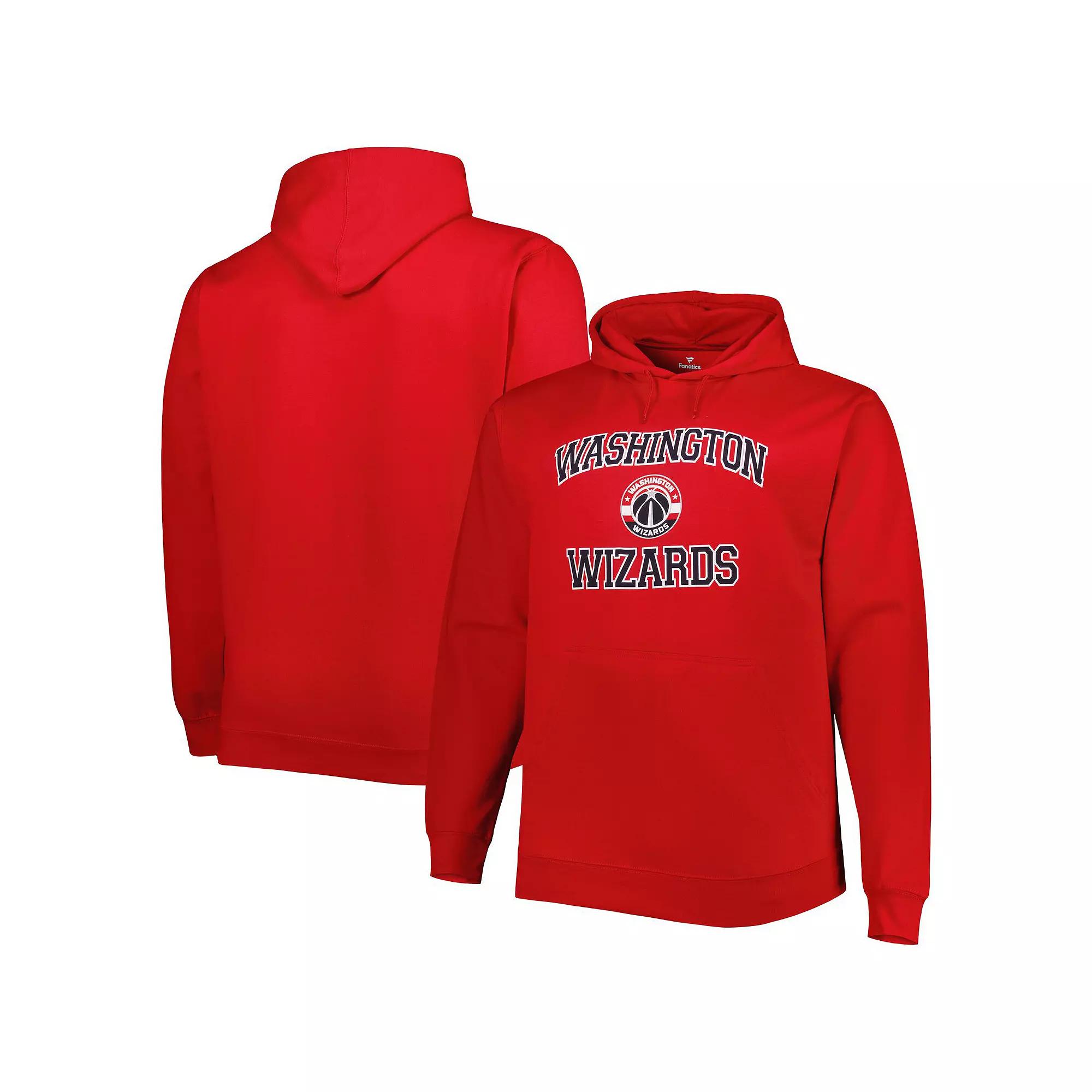Men's Red Washington Wizards Big & Tall Heart & Soul Pullover Hoodie,  Product Image
