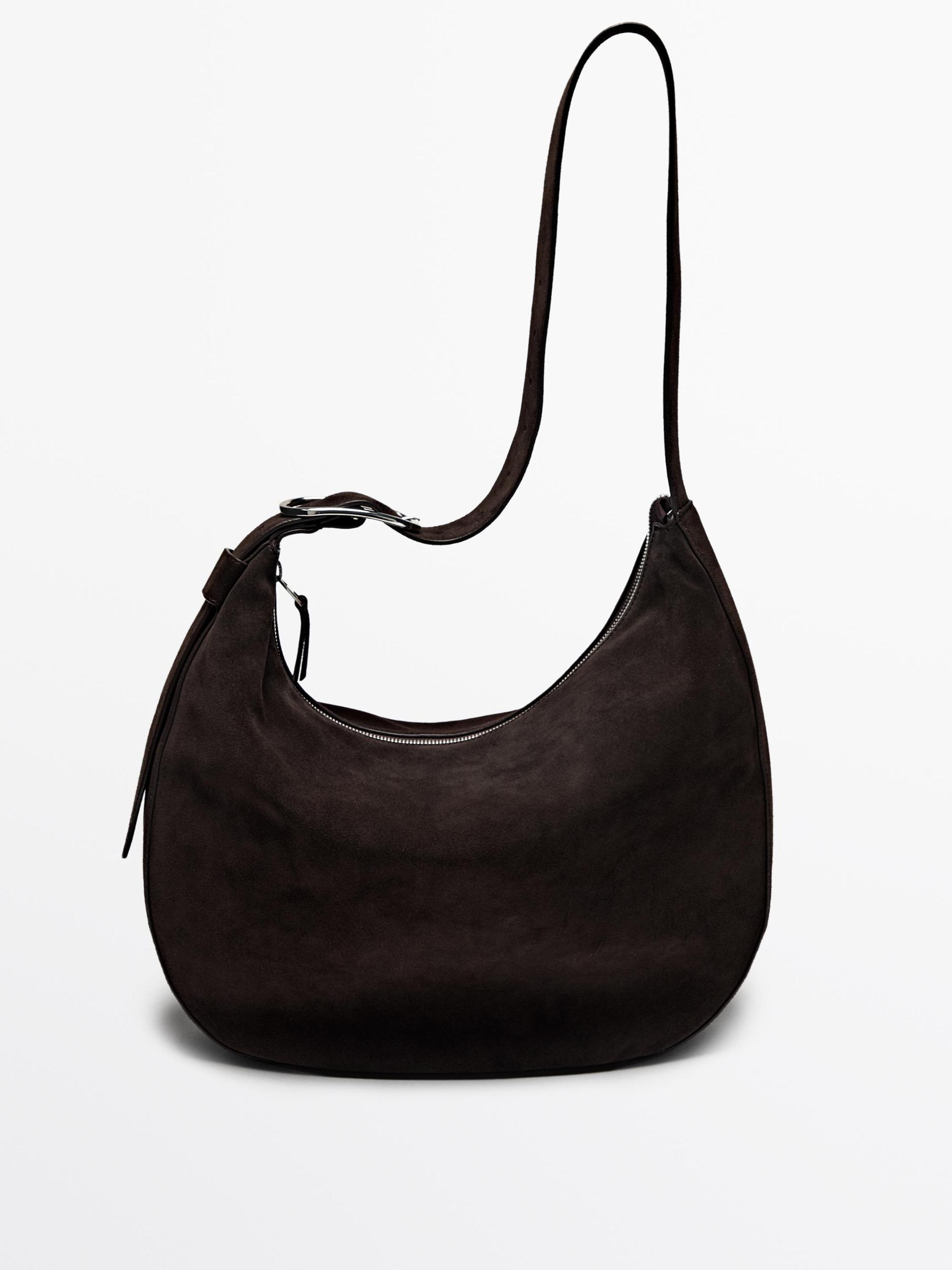 Split suede shoulder bag Product Image