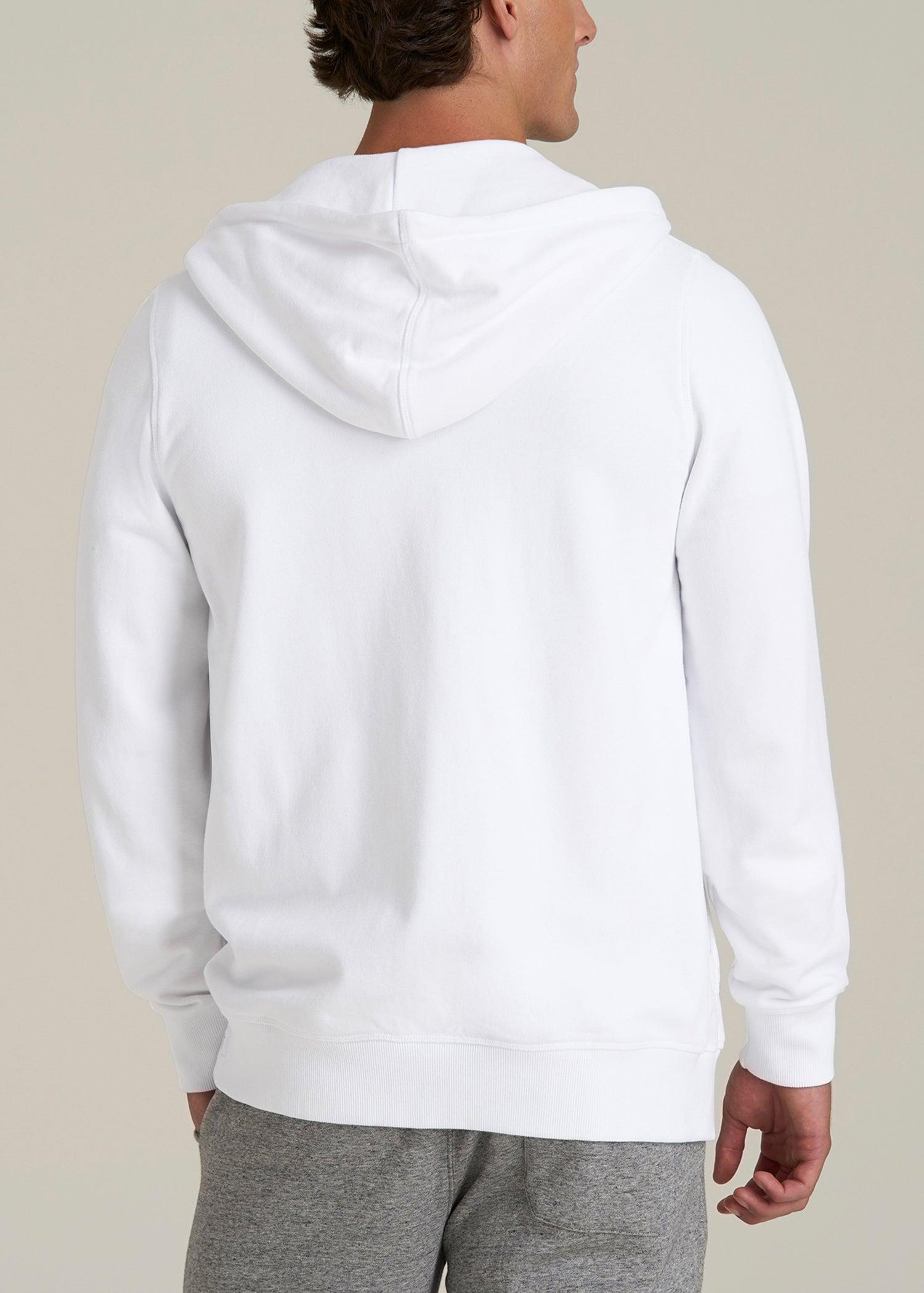 Wearever 2.0 French Terry Full-Zip Hoodie for Tall Men in White Male Product Image