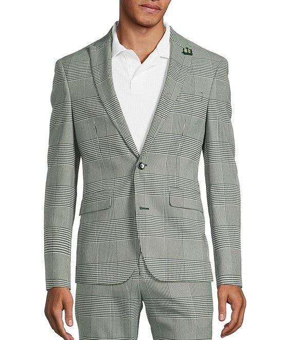 Murano Shape of Water Collection Slim Fit Glen Plaid Suit Separates Jacket Product Image