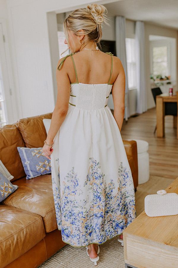 Breezy Elegance Linen-Blend Midi Dress Product Image