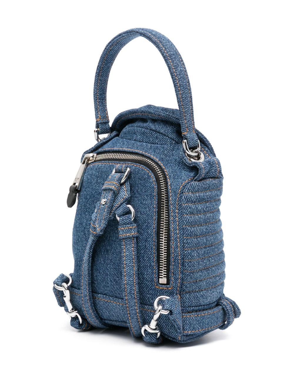 denim biker backpack Product Image