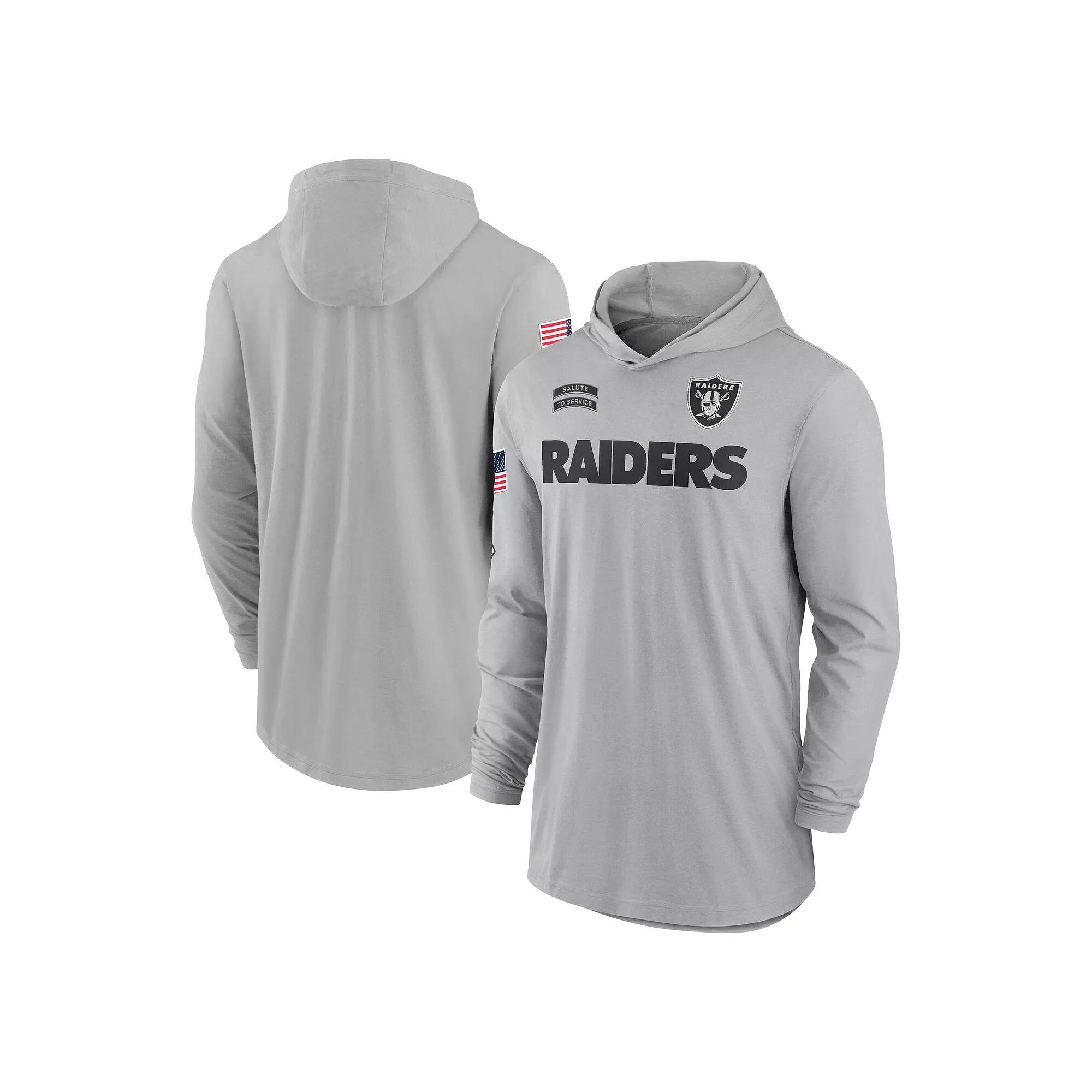 Men's Nike Gray Tampa Bay Buccaneers 2024 Salute to Service Lightweight Performance Long Sleeve Hooded T-Shirt, Size: Small, Grey Product Image