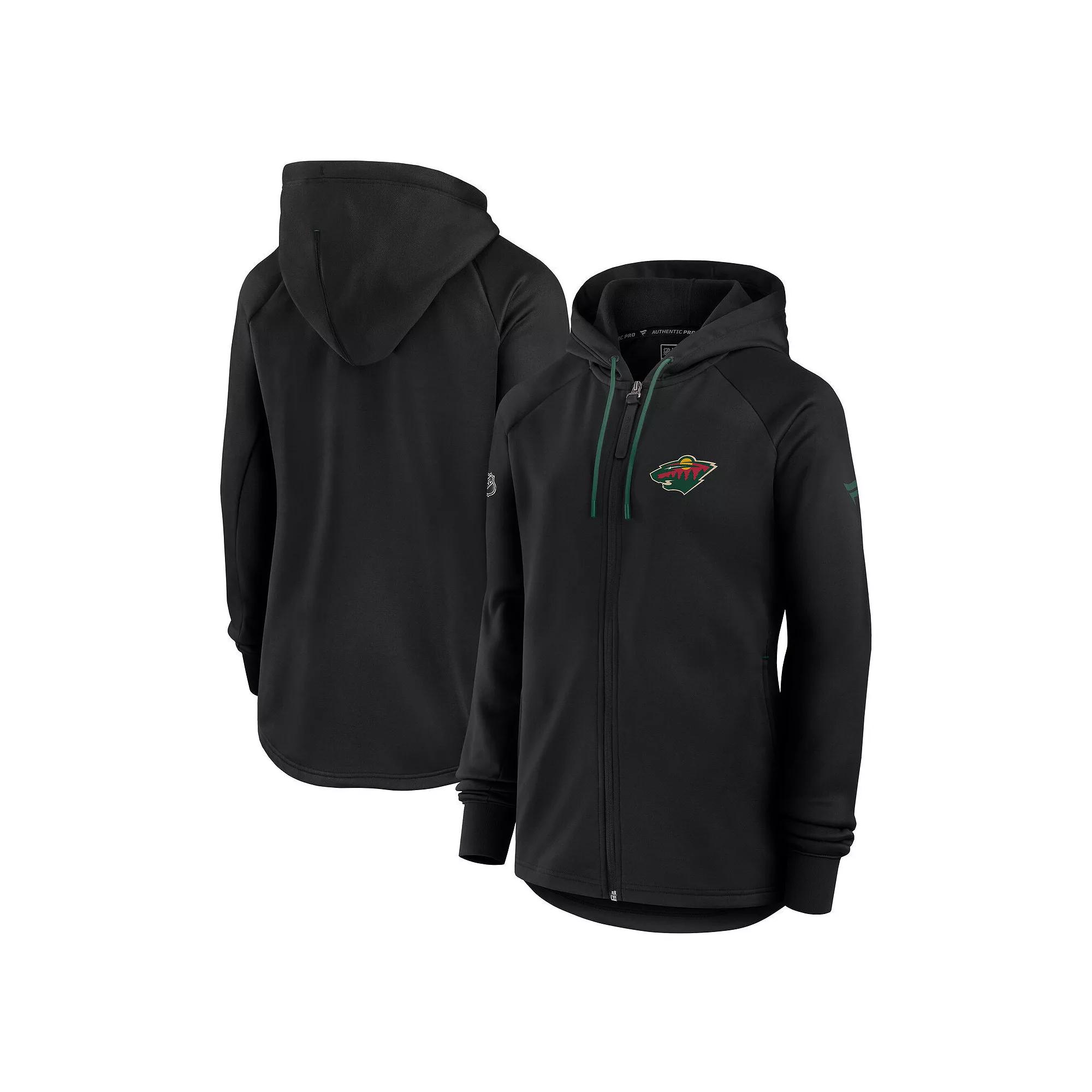 Women's Fanatics Black Minnesota Wild Authentic Pro Rink Fleece Full-Zip Jacket,  Product Image