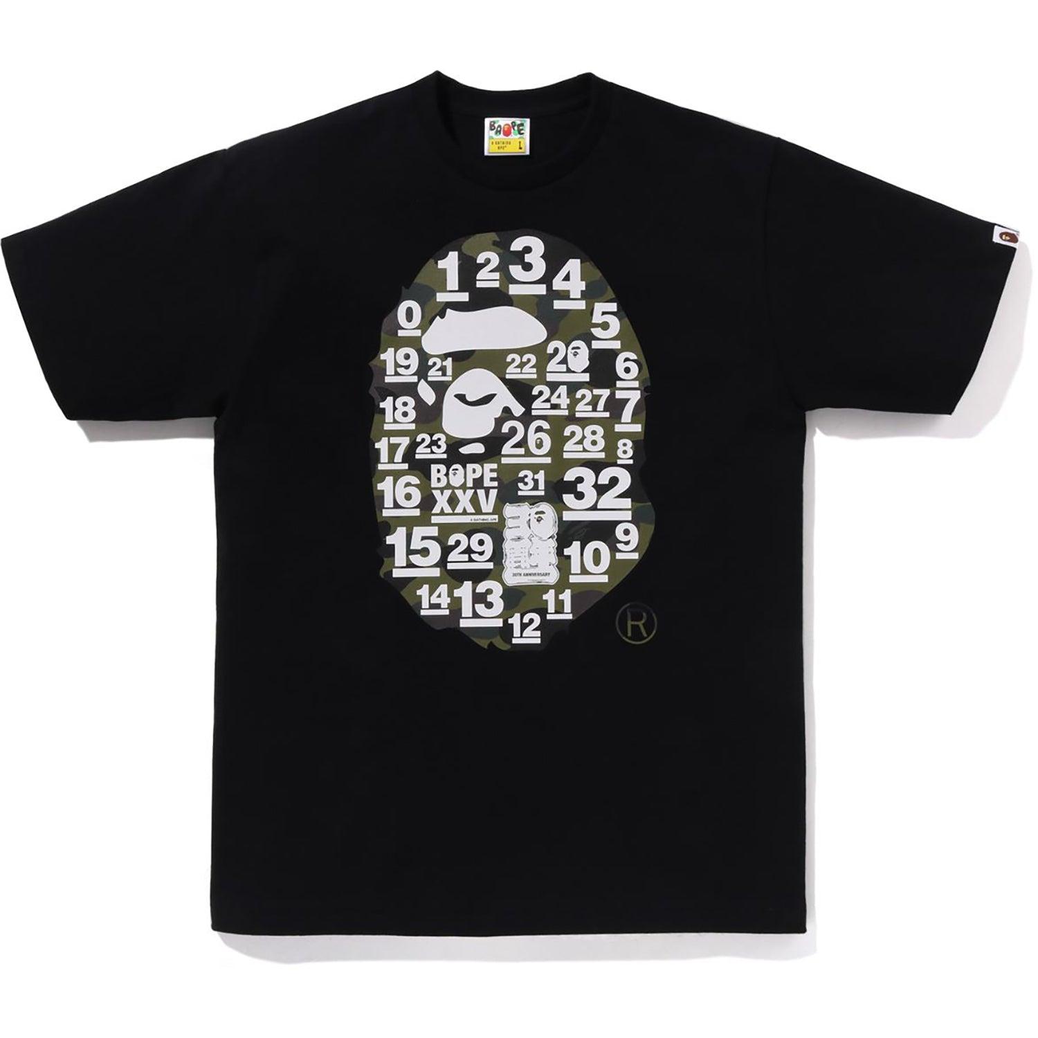 A BATHING APE 32ND ANNIV. 1ST CAMO BIG APE HEAD TEE MENS Male Product Image