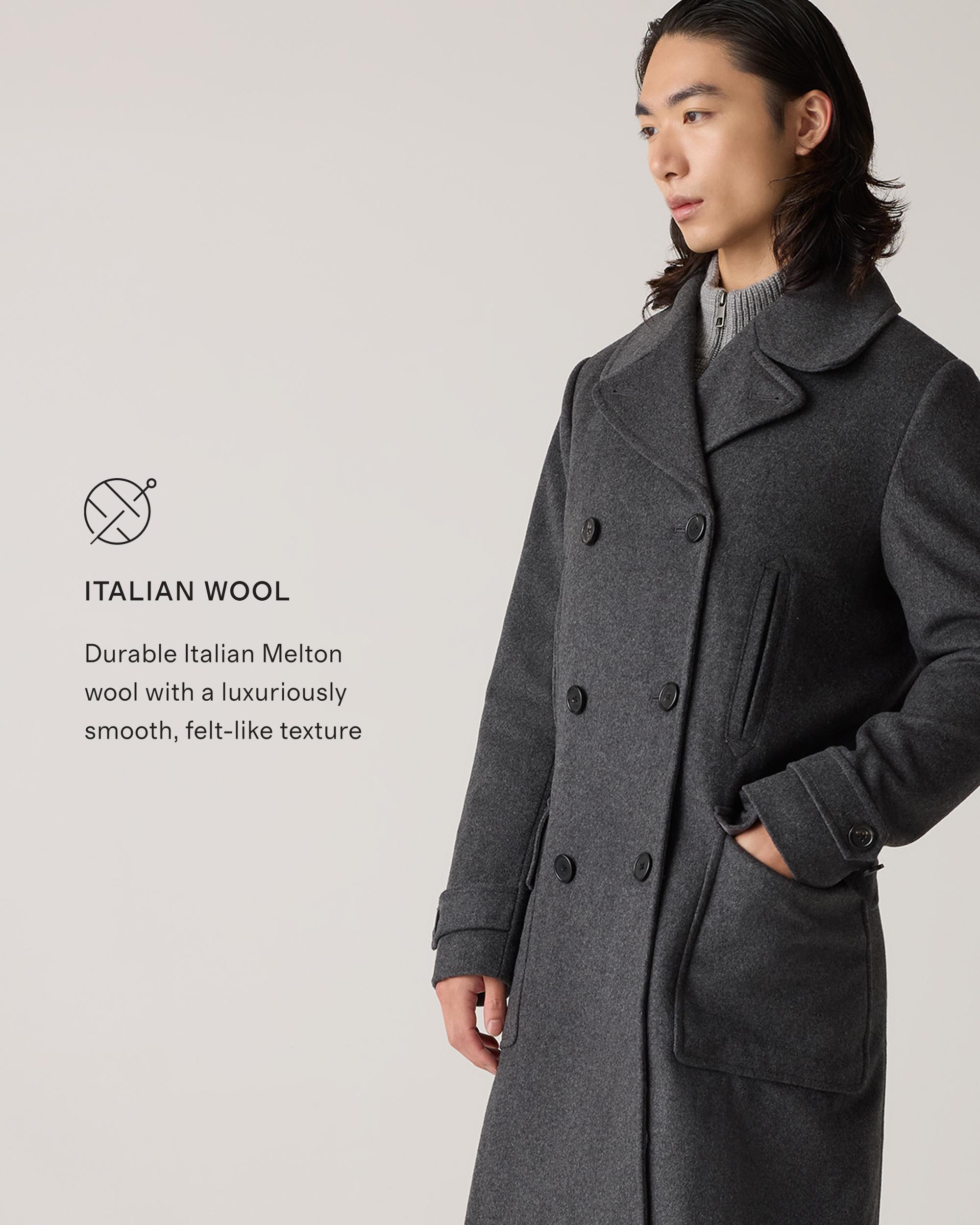 Quince | Men's Italian Wool Double-Breasted Officer Topcoat Wool/Nylon Product Image