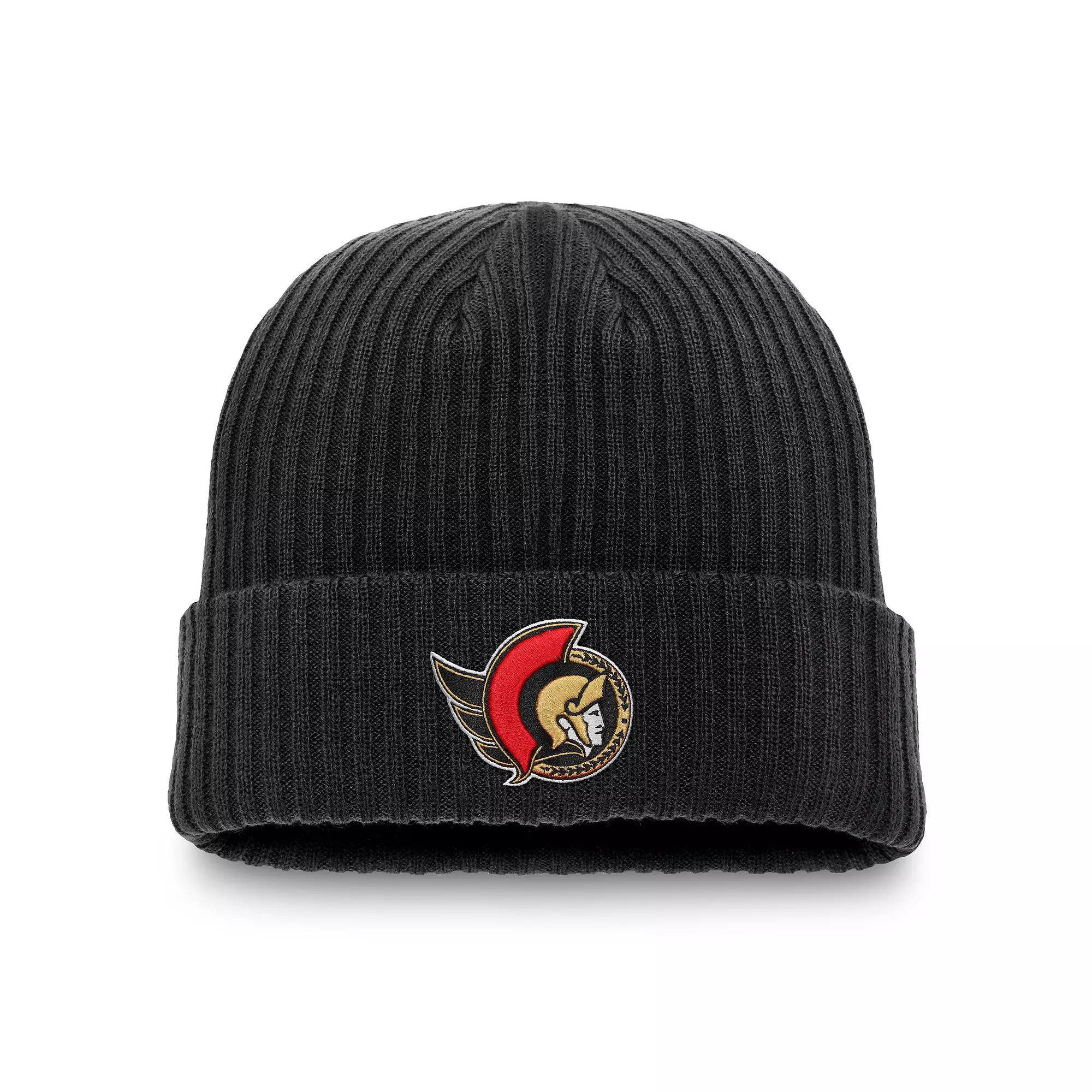 Men's Fanatics Black Ottawa Senators Component Cuffed Knit Hat, Sen Black Product Image