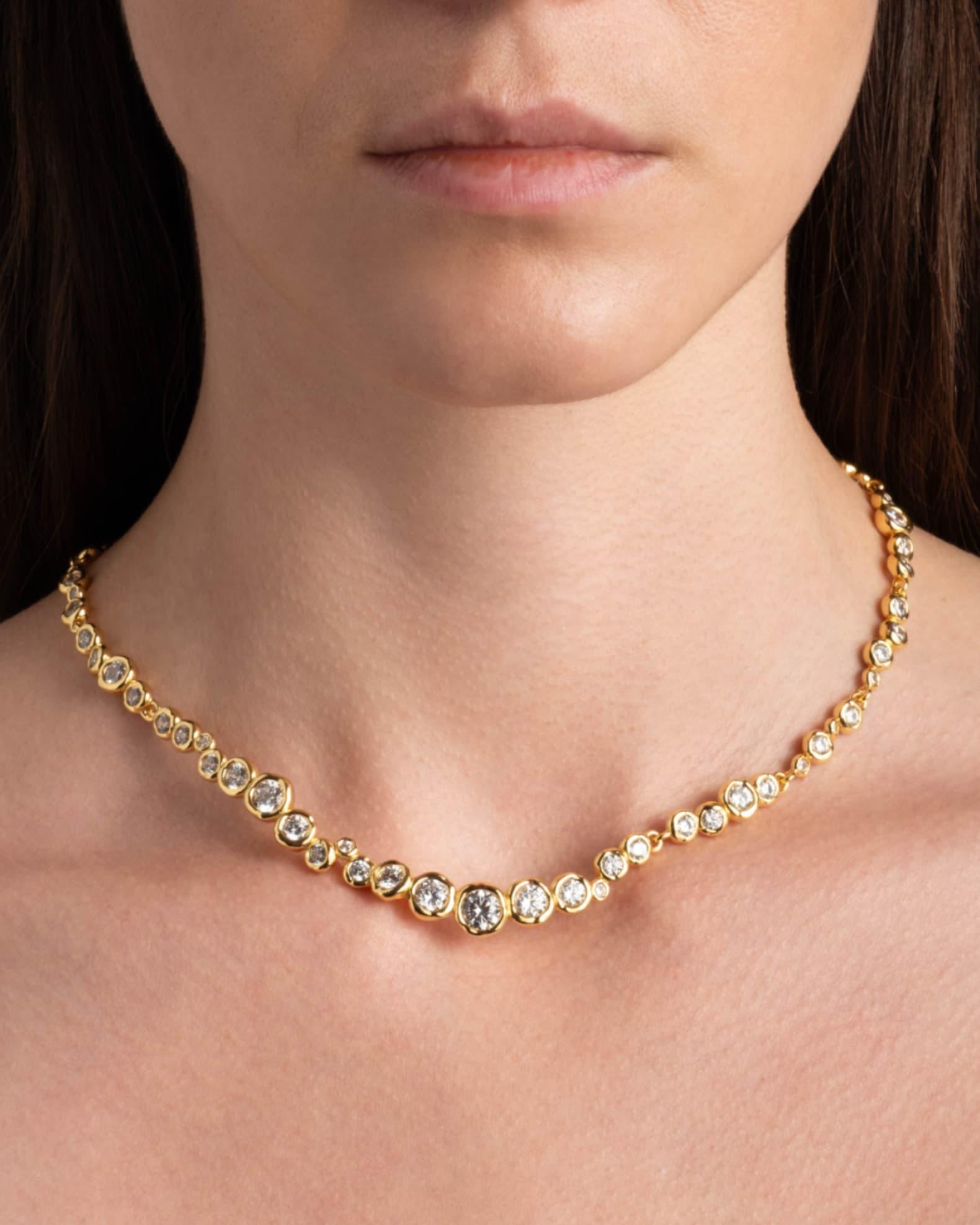Asterales Gold CZ All Around Necklace Product Image