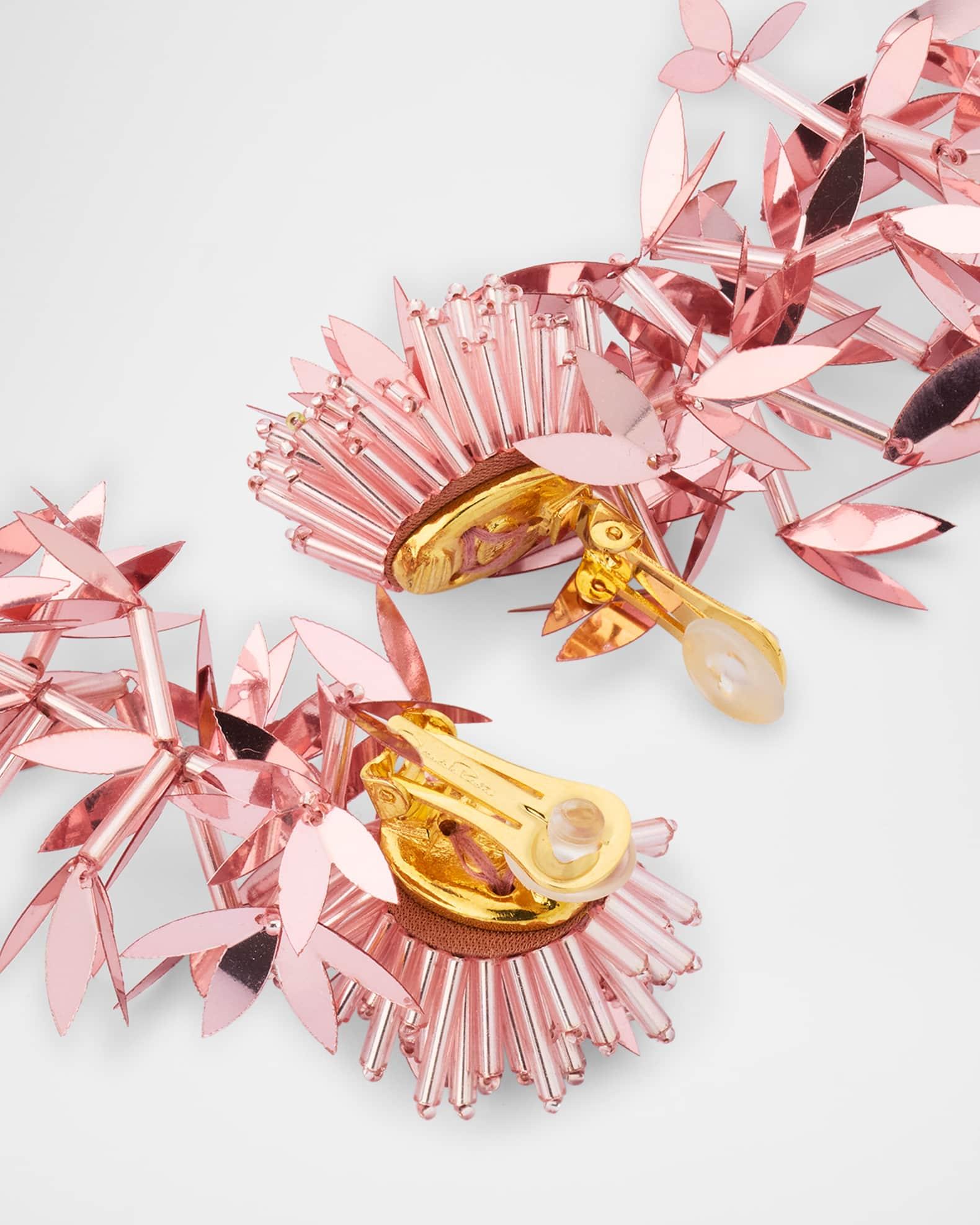 Leaf Tassel Dangle Earrings Product Image