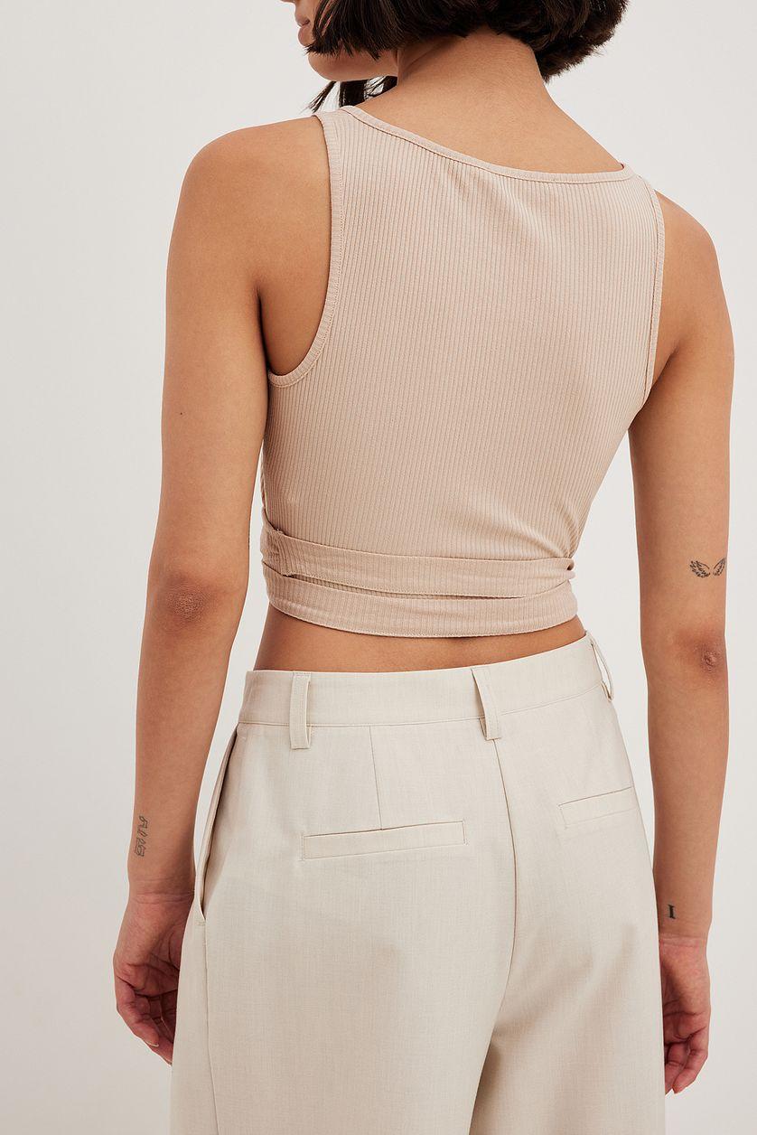 Wrap Detail Rib Singlet Product Image