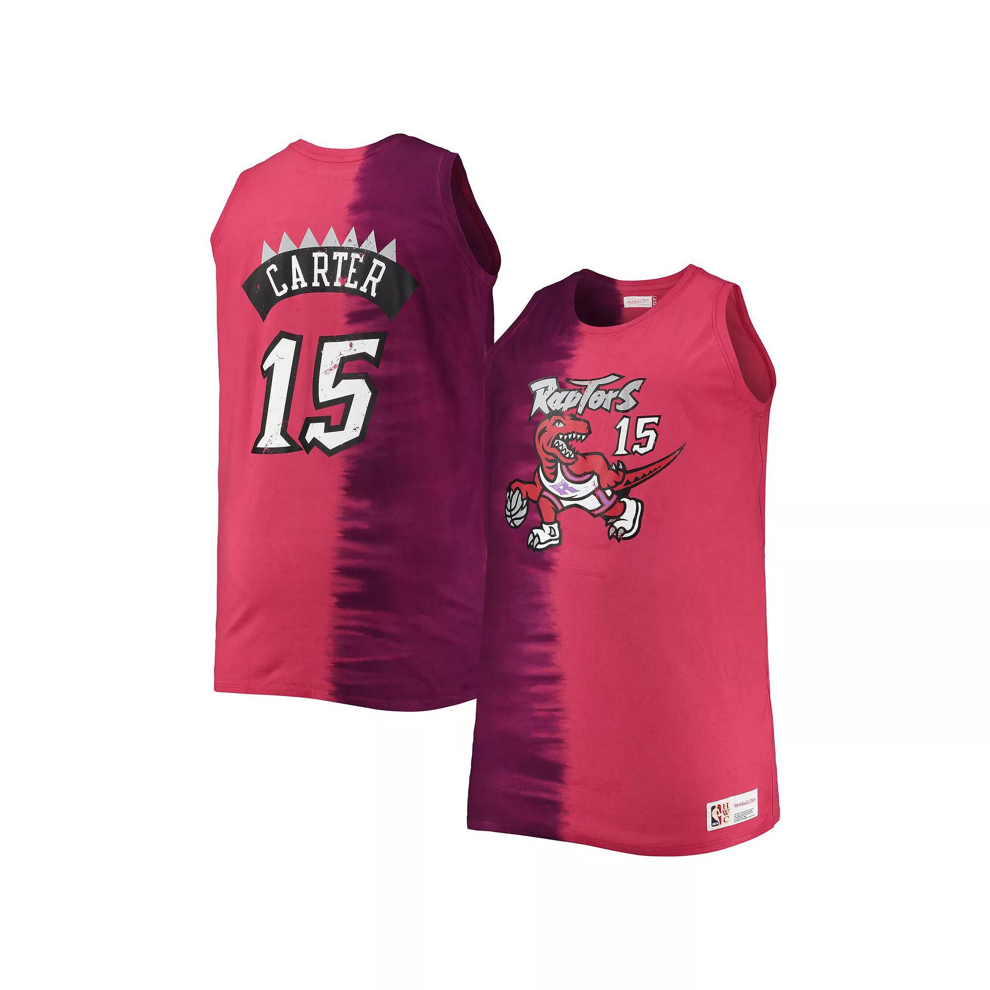 Men's Mitchell & Ness Vince Carter Purple/Red Toronto Raptors Big & Tall Profile Tie-Dye Player Tank Top, Size: 3XLT, Rpt Purple Product Image