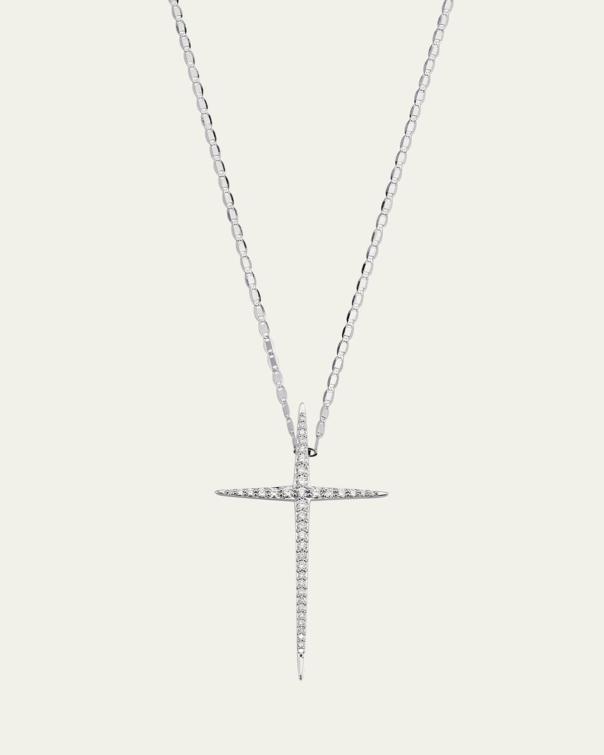 Flawless Skinny Pointed Cross Pendant Necklace Product Image