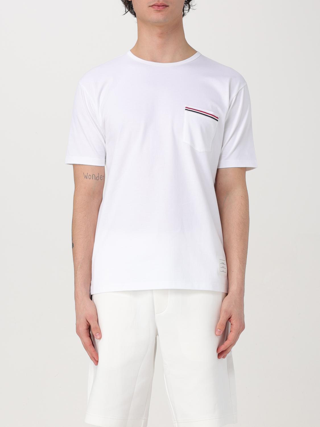 THOM BROWNE Oversized Pocket T-shirt Clothing In White Product Image