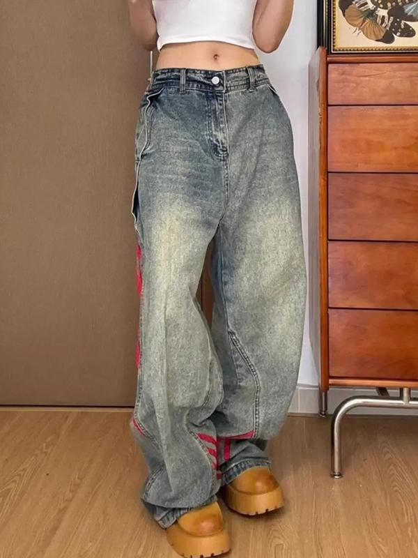 American Vintage Stripes Boyfriend Jeans Product Image