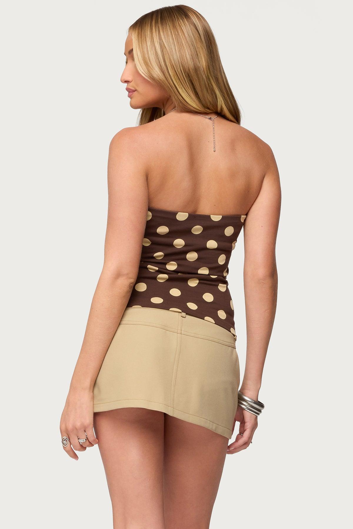 Polka Dot Built In Bra Tube Top Product Image