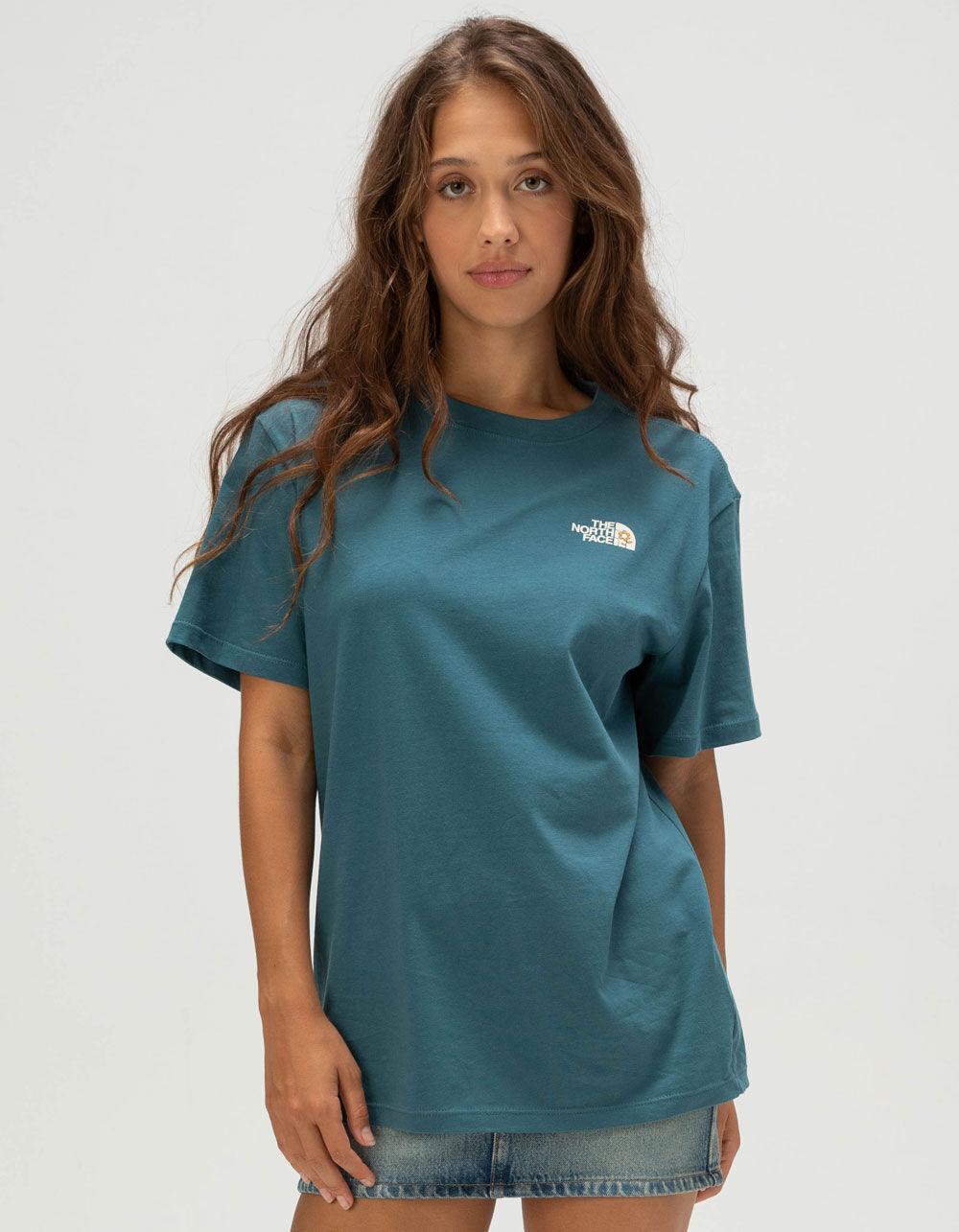 THE NORTH FACE Evolution Floral Womens Relaxed Tee - DUSTY BLUE Product Image
