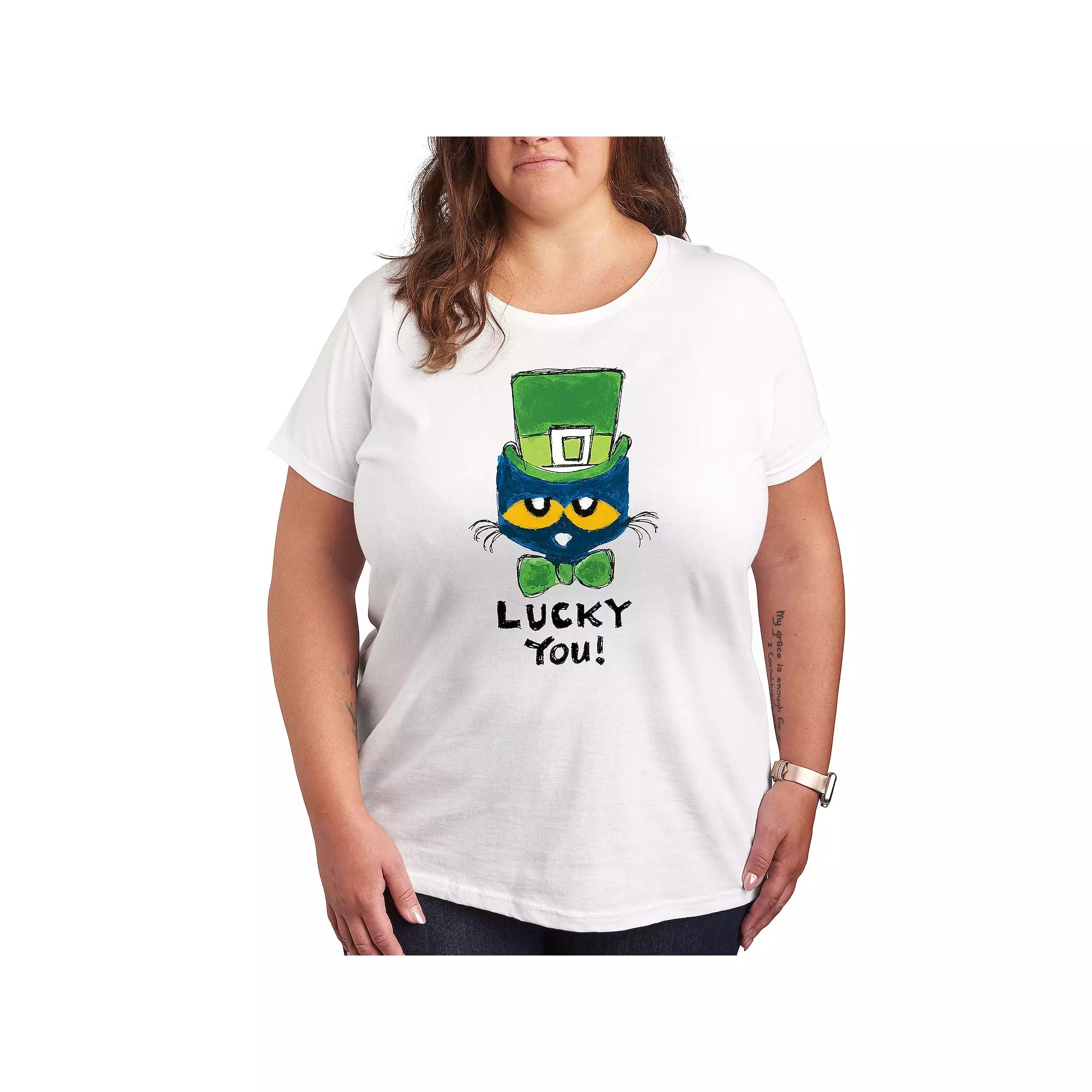 Plus Pete the Cat Lucky You Graphic Tee, Women's,  Product Image