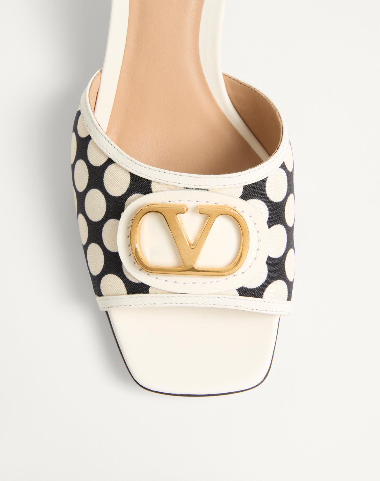 Vlogo Signature Slide Sandal In Plus De Pois Fabric 60Mm Product Image