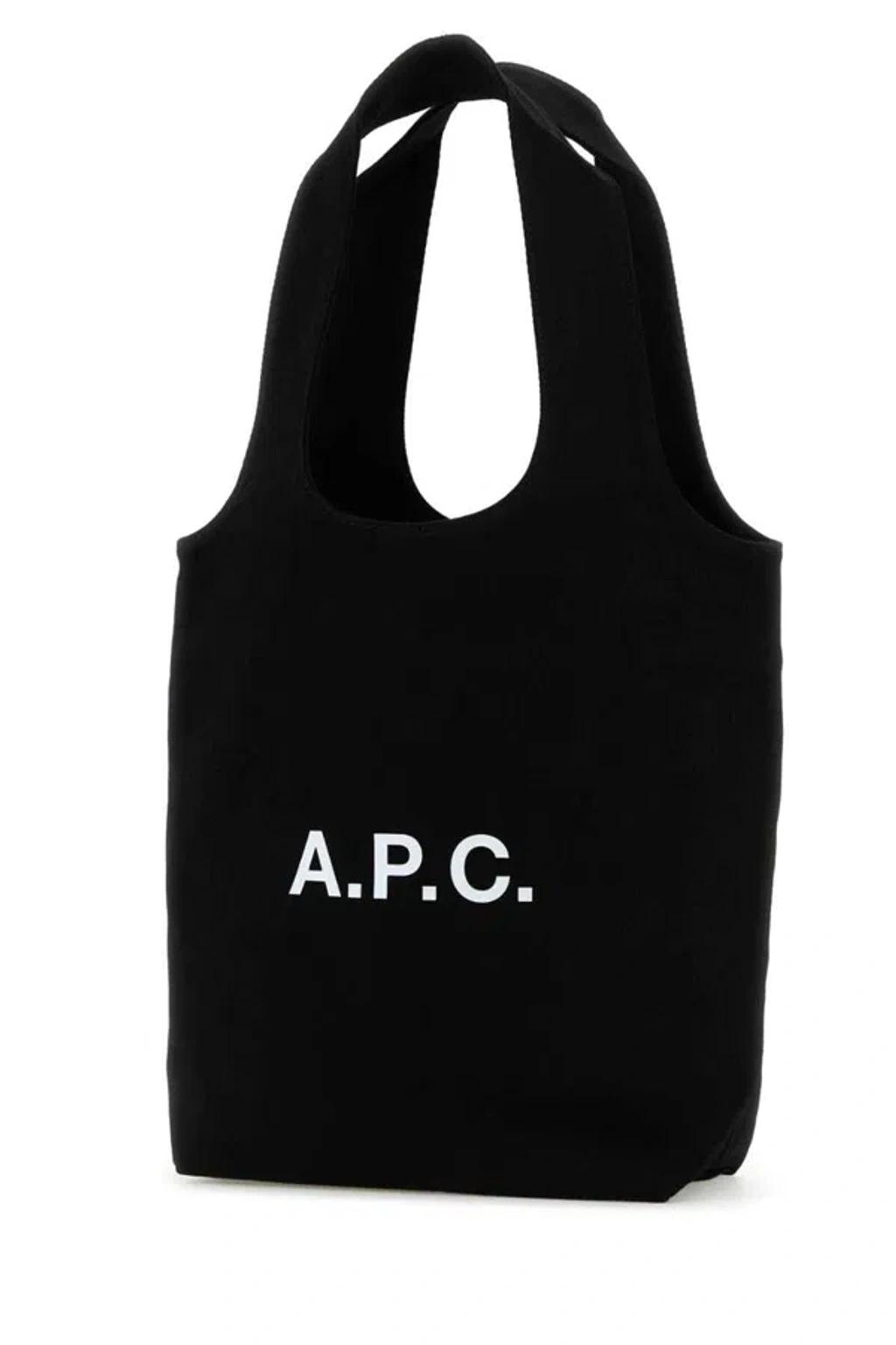 APC Black Canvas Small Ninon Shopping Bag Product Image